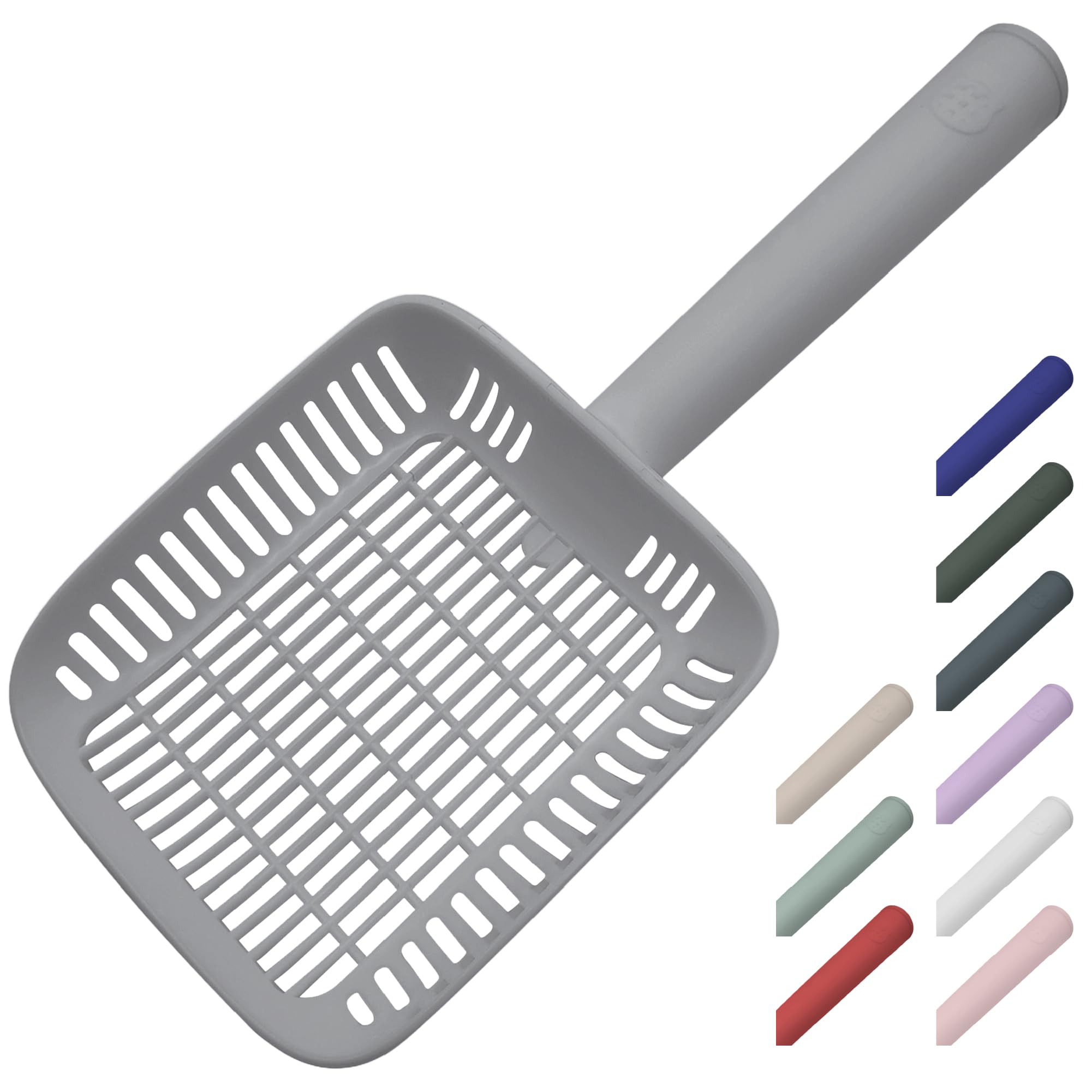 Catstag Typec Cat Litter Scoop - Small Holes (0.17In) Big Size Scooper - Long Handle & Easy Cleaning - Hanger For Litter Box