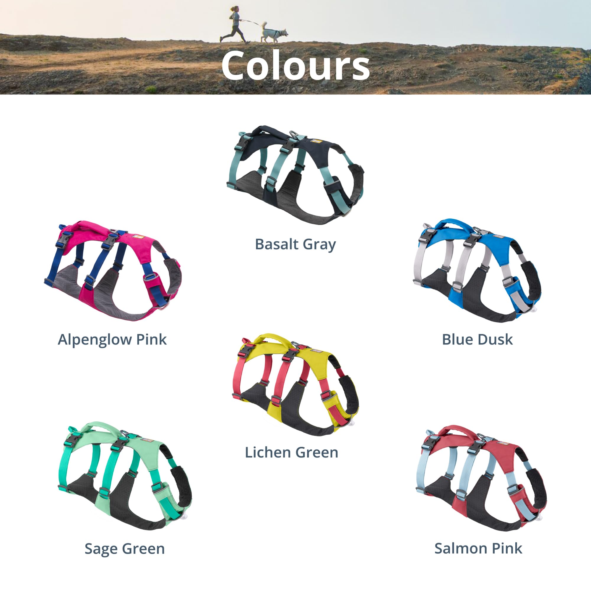 Ruffwear, Flagline Dog Harness, Lightweight And Reflective, No Pull Dog Lift Harness For Hiking, Running And Everyday Use, Basal