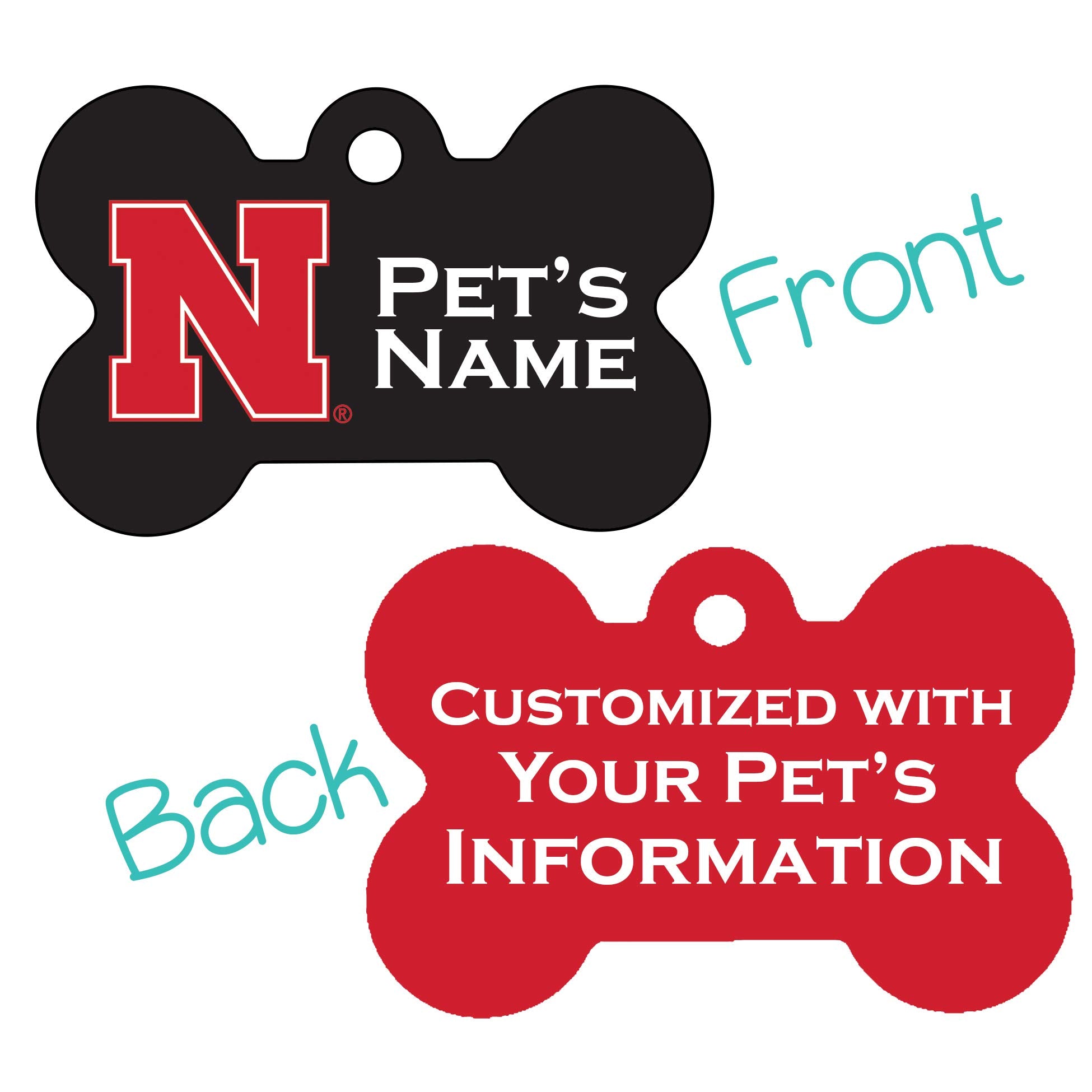 Nebraska Cornhuskers 2-Sided Pet Id Dog Tag | Officially Licensed | Personalized For Your Pet