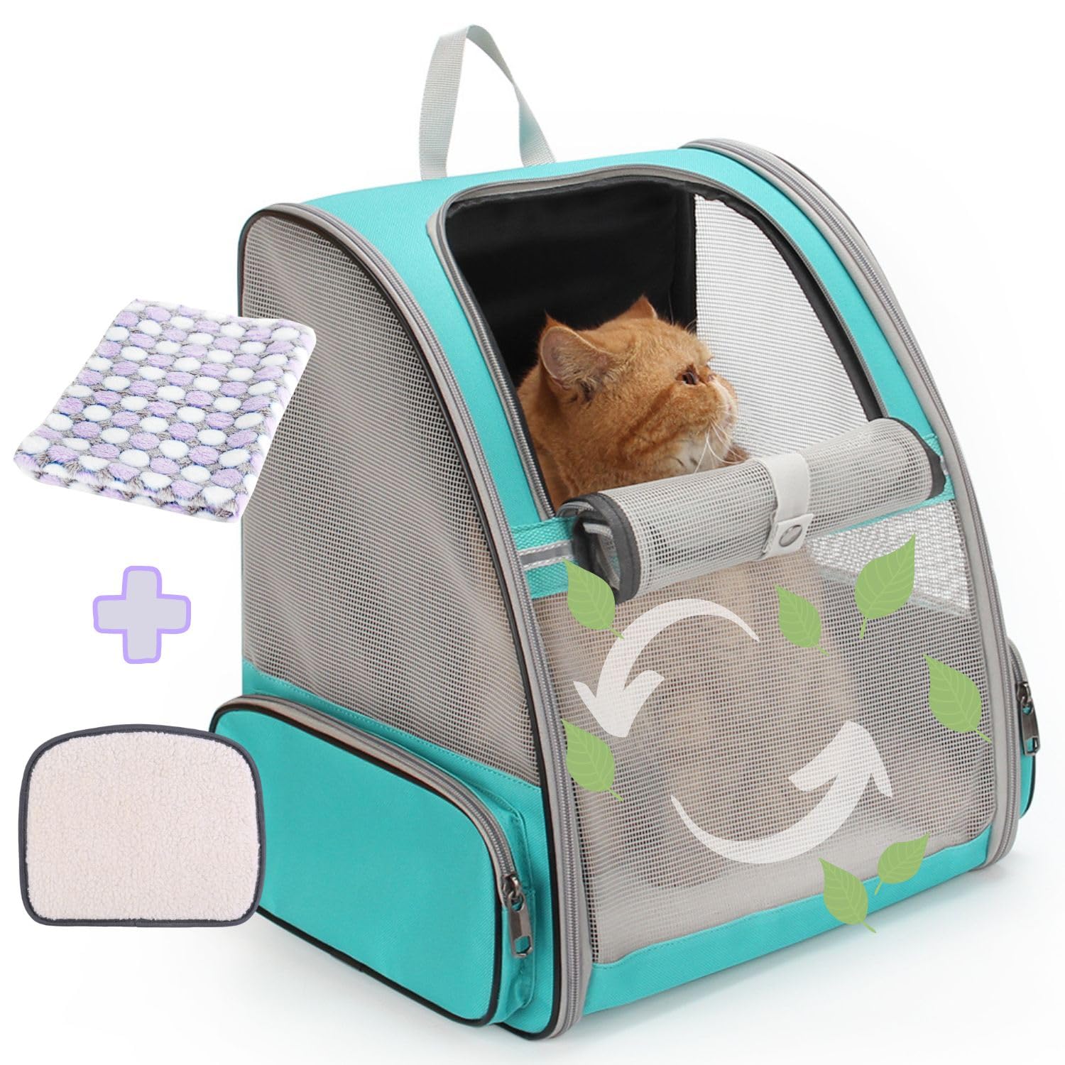 Lollimeow Pet Carrier Backpack For Dogs And Cats,Puppies,Fully Ventilated Mesh,Airline Approved,Designed For Travel, Hiking, Wal