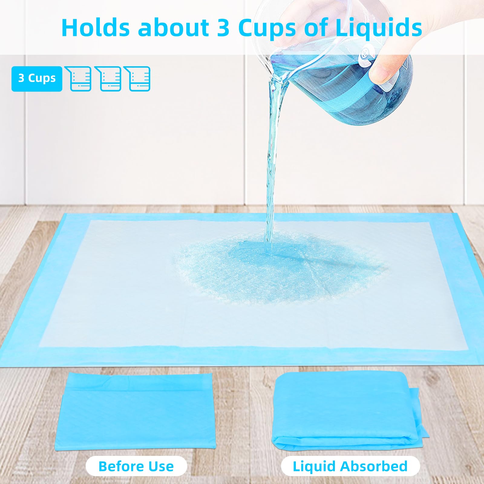 FluffyDream Dog and Puppy Pet Training Pad with Leak-Proof Quick-Dry Design for Potty Training,17x24(200PCS) Pee Pads for Dogs,