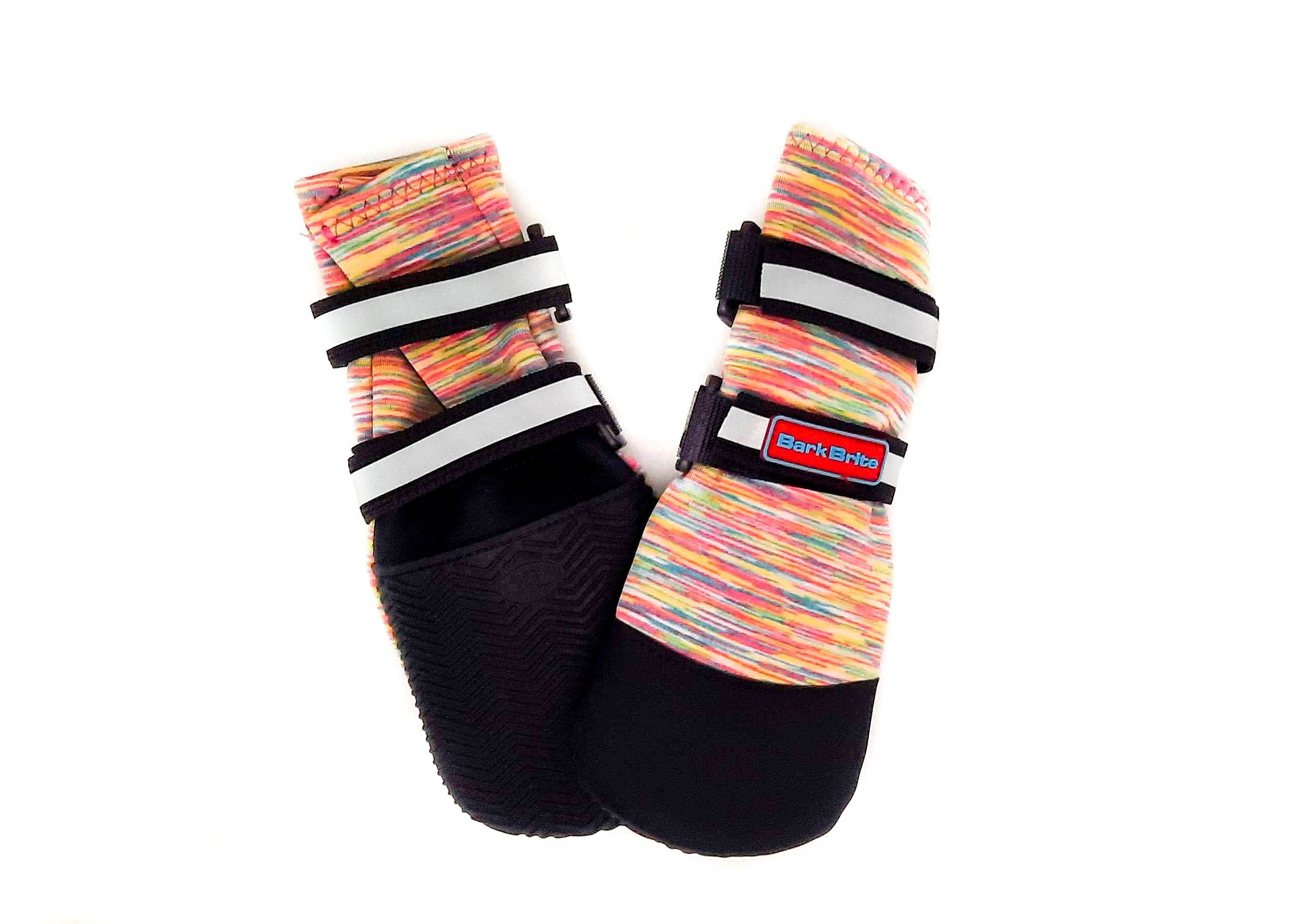 All Weather Neoprene Paw Protector Dog Boots With Reflective Straps In 5 Sizes! (Multicolor Xl)