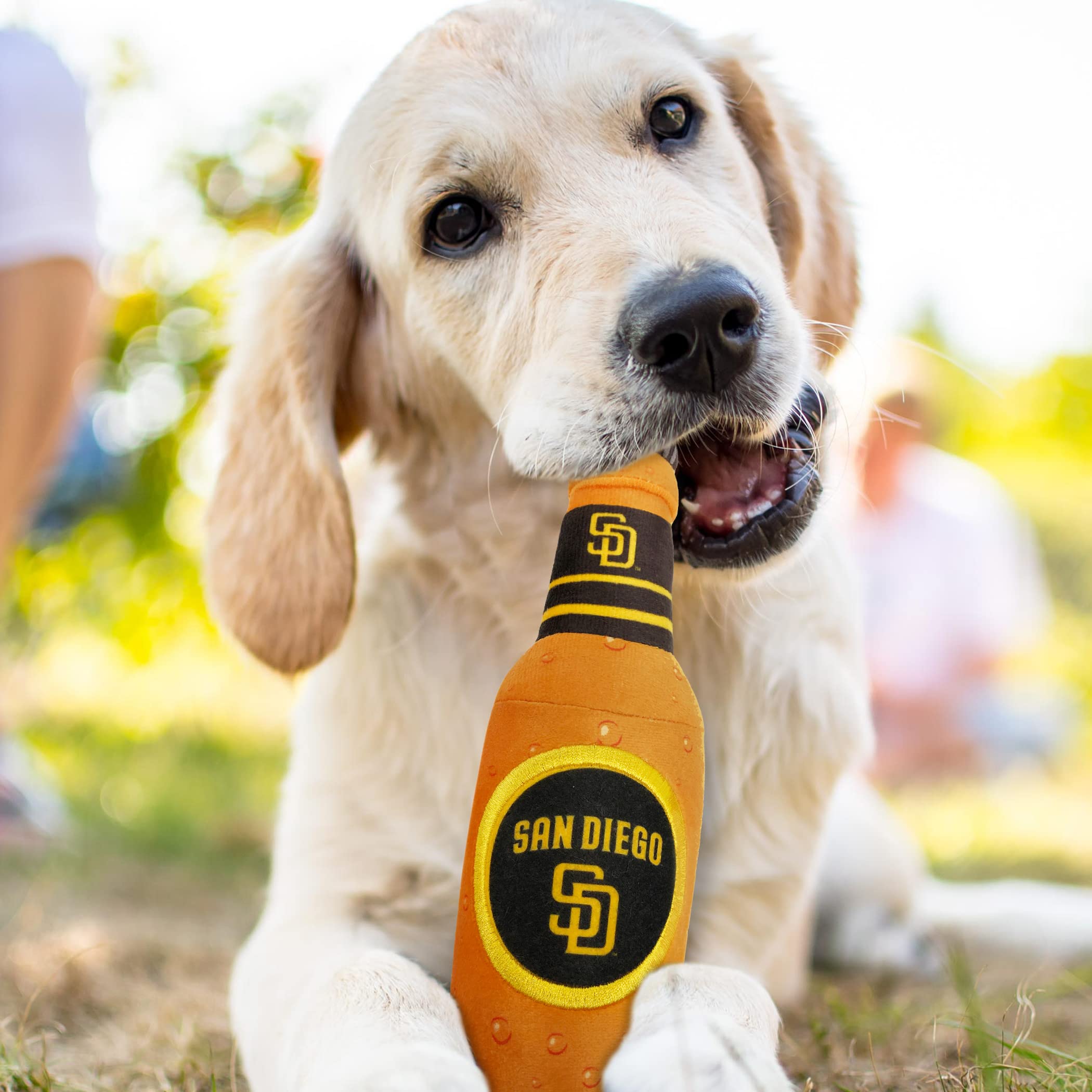Pets First Mlb San Diego Padres Stadium Beer Bottle Plush Dog Toy-Cutest Plush Toy For Dogs & Cats With Inner Squeaker & Premium