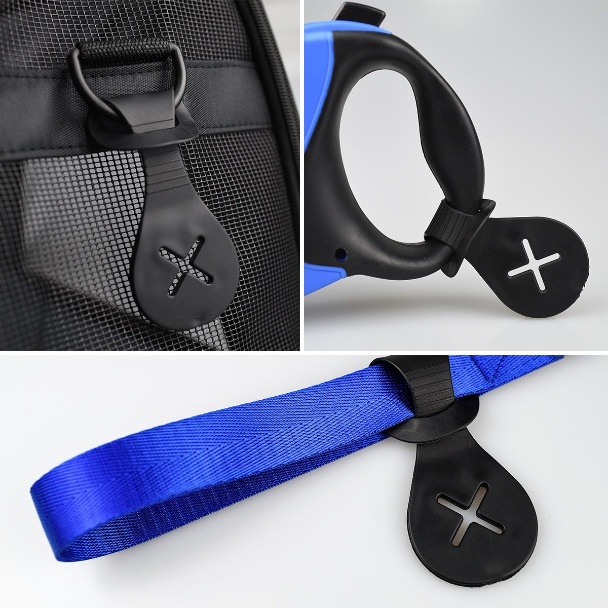 Okydoky Dog Poop Bag Strong Holder, Leash Waste Bag Carrier, Bicycle Holder, Extra Thick, Black, 2 Pack