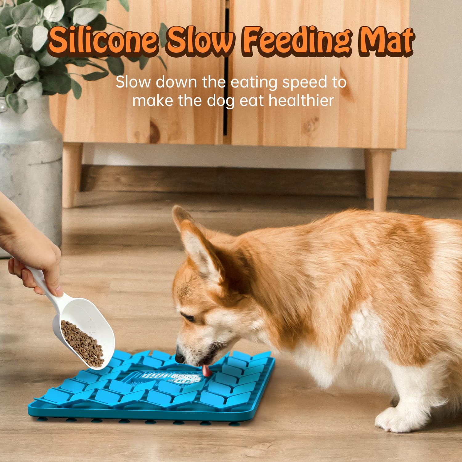 Silicone Snuffle Mat For Dogs, Interactive Slow Feeder Lick Mat, Encourages Natural Foraging, Stress Relief, Smell Training, Wit