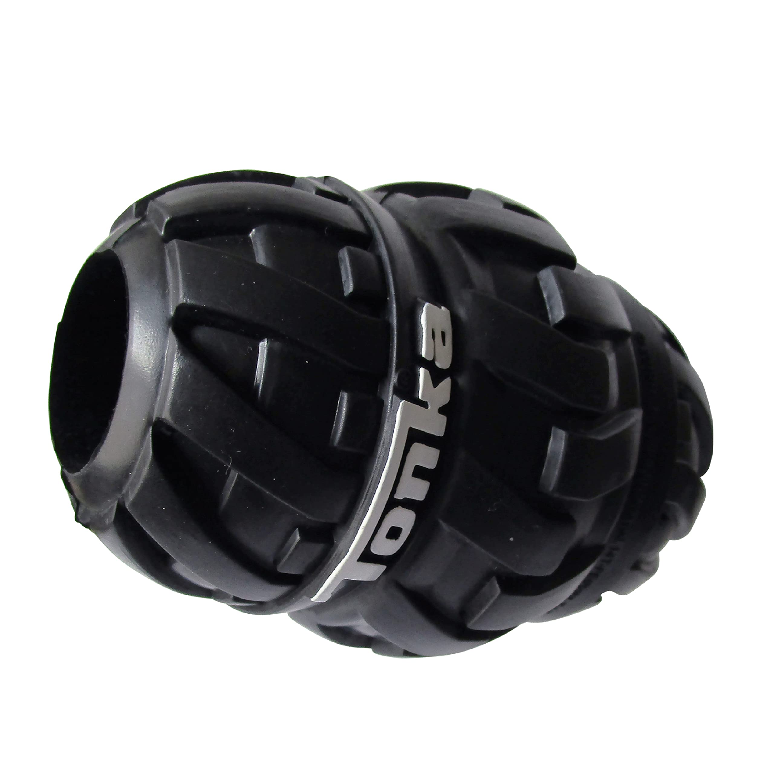 Tonka Tri-Stack Tread Feeder Dog Toy, Lightweight, Durable And Water Resistant, 4 Inches, For Medium/Large Breeds, Single Unit, Black