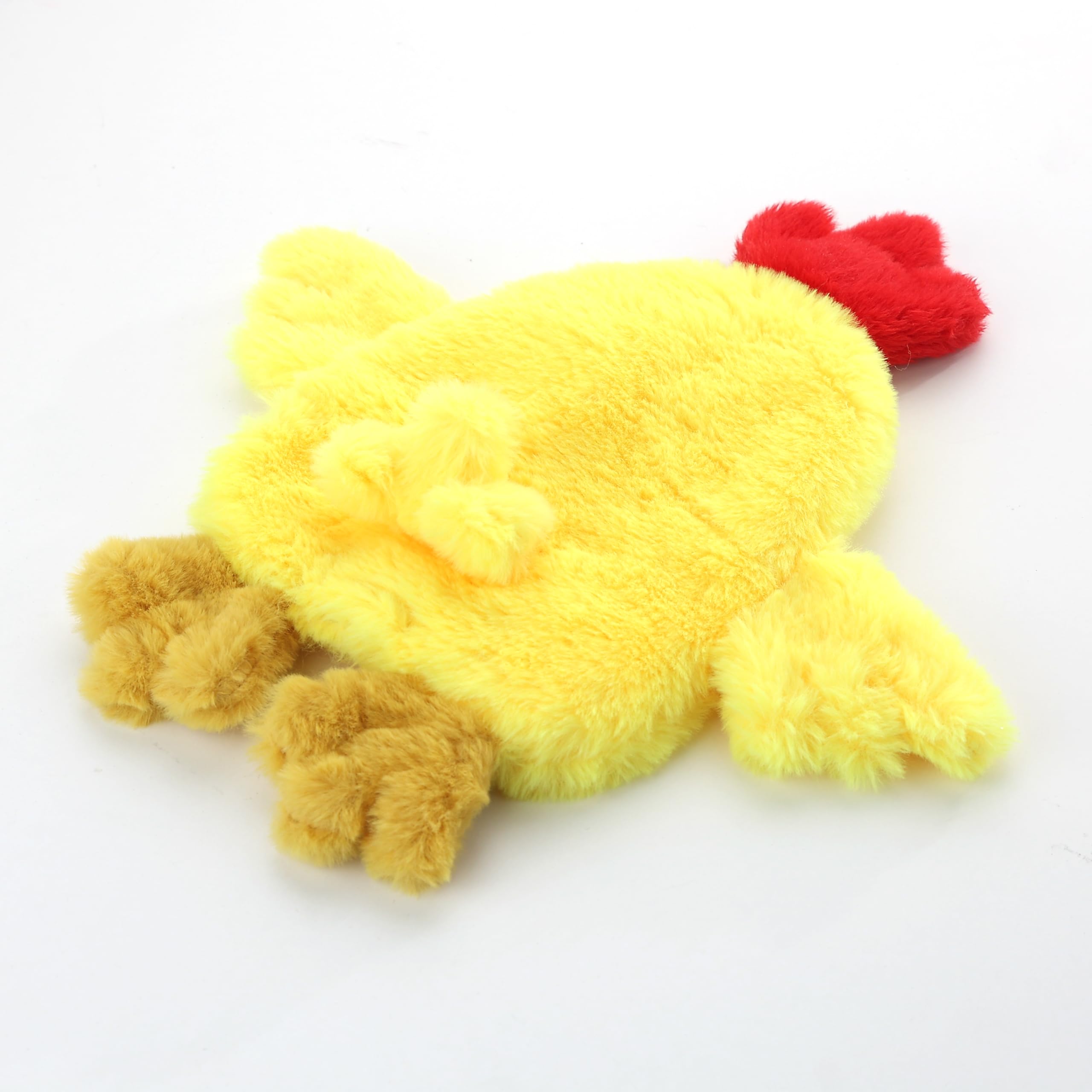 Tamu style Dog Chicken Crinkle Toy, Plush Squeaky 14 Inches, No Stuffing Design for Small Medium Dogs, Interactive Toy for Pet T