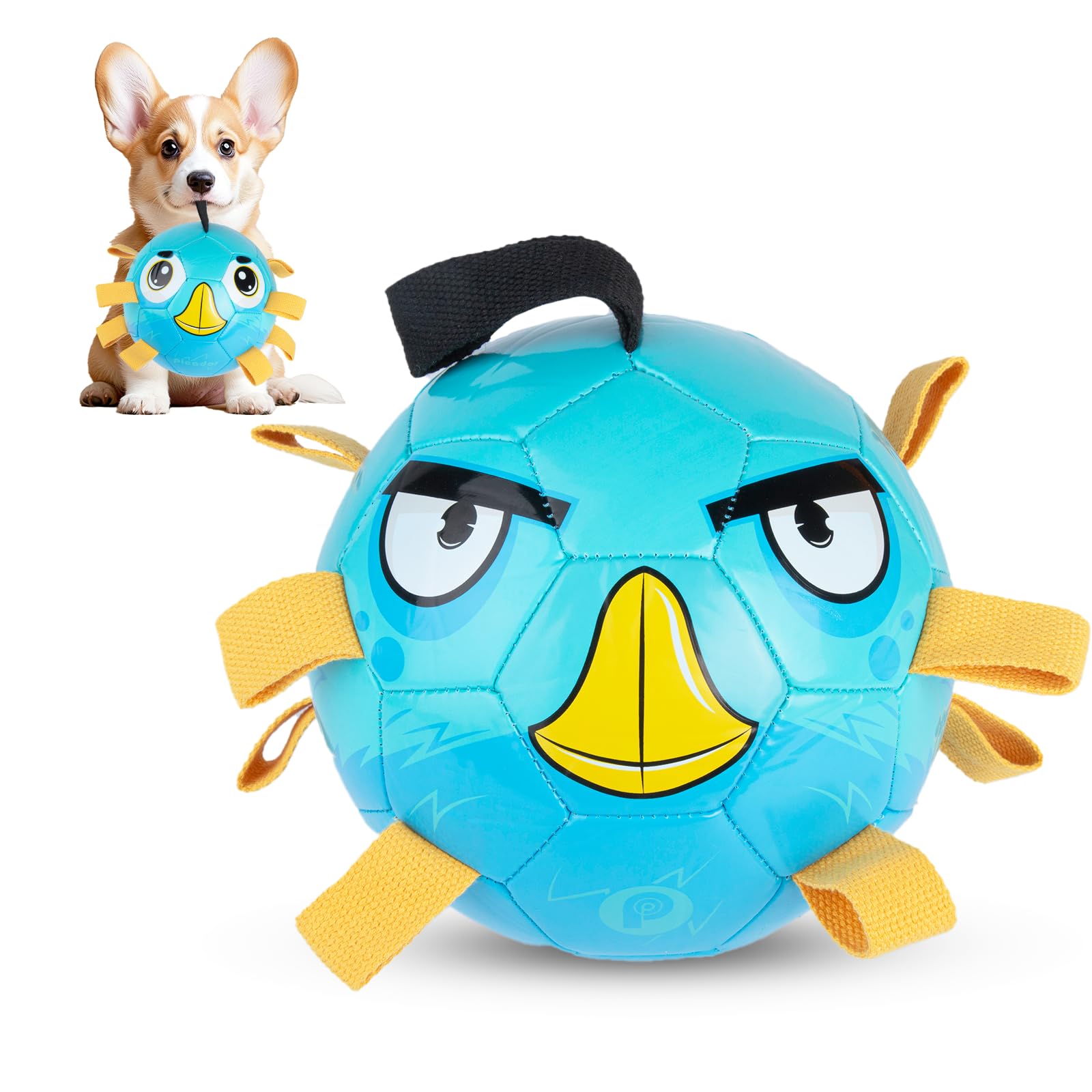 Pp Picador Dog Toys Soccer Ball, Interactive Dog Balls Puppy Birthday Gifts, Durable Herding Balls For Small Medium Dogs Toy Tug