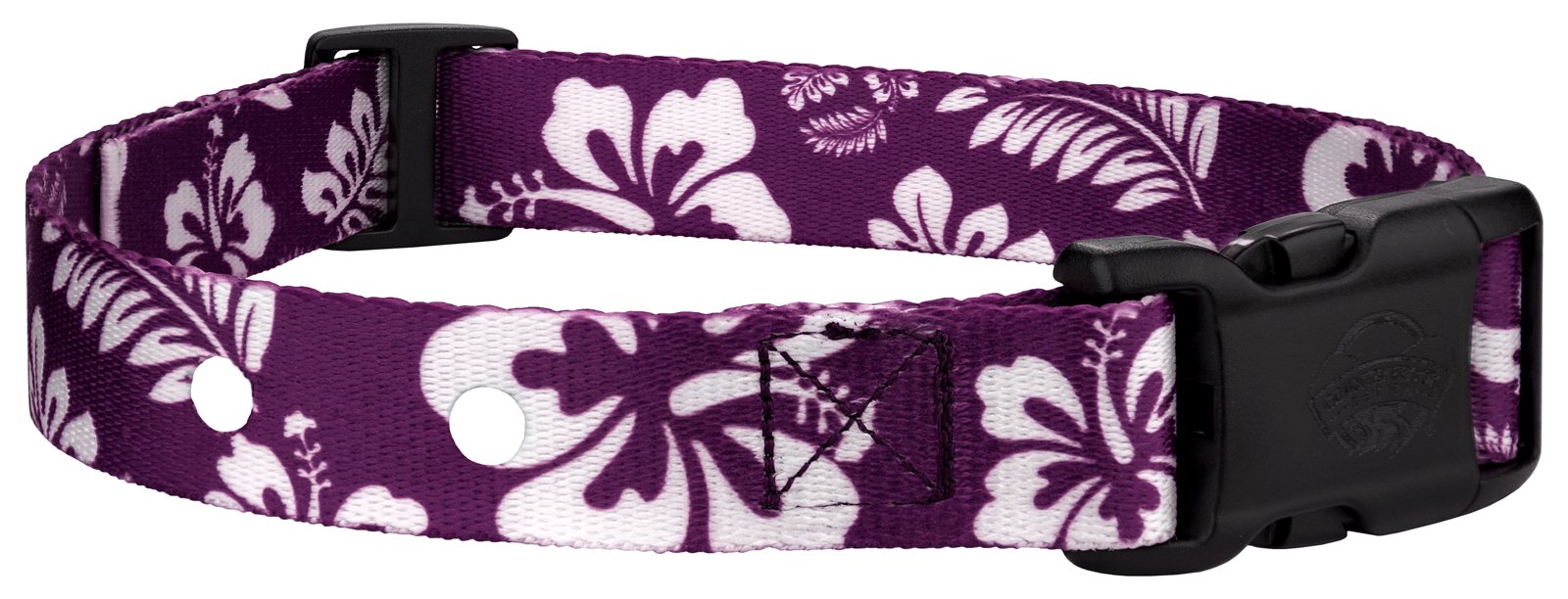 Country Brook Design - Purple Hawaiian Replacement Collar For Dog Fence Receivers - Summer Breeze Collection Featuring Sunny Des