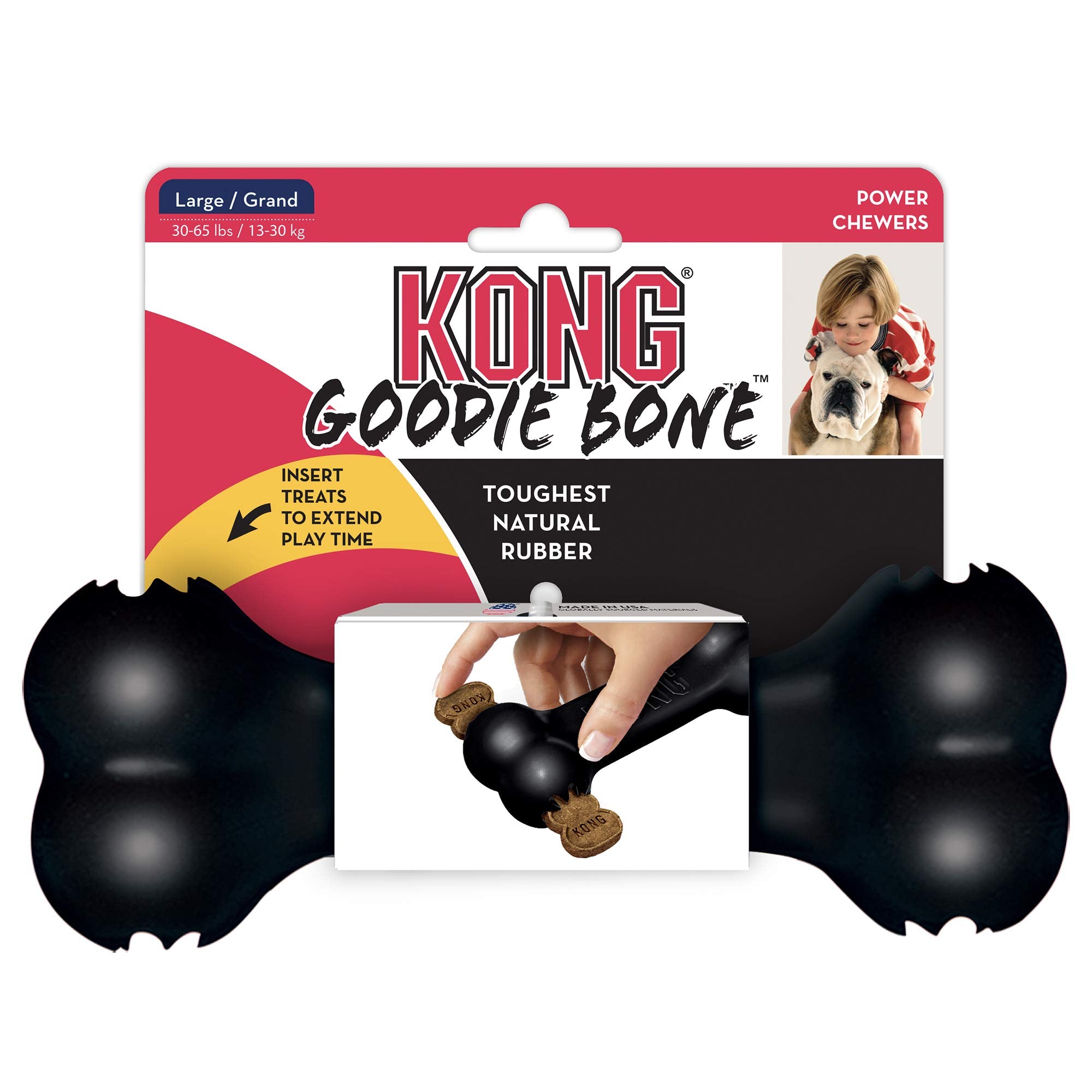 KONG - Extreme Flyer and Extreme Goodie Bone - Tough Dog Toys for Power Chewers - for Large Dogs