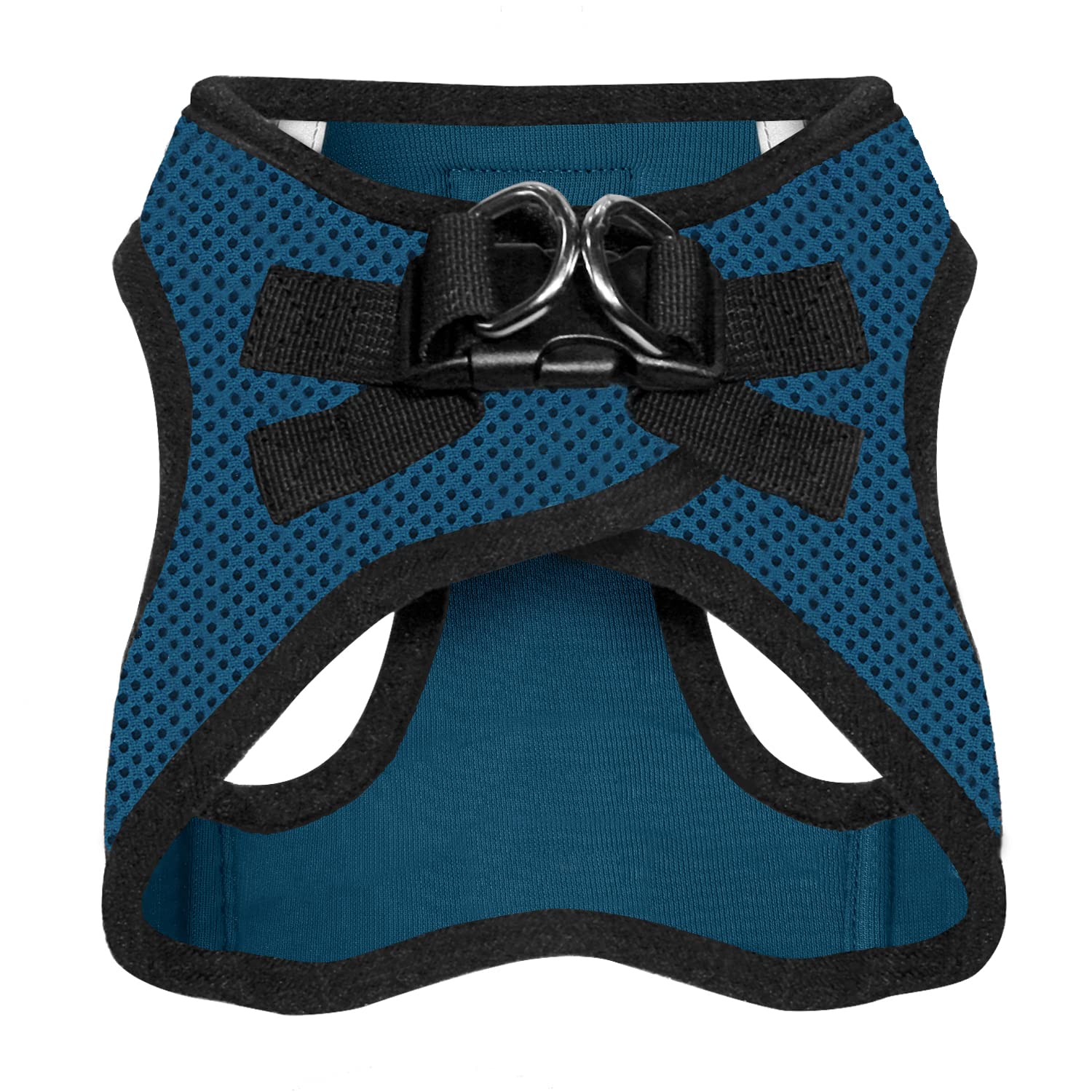 Voyager Step-In Air Dog Harness - All Weather Mesh Step In Vest Harness For Small And Medium Dogs And Cats By Best Pet Supplies - Harness (Blue/Black Trim), M (Chest: 16-18')
