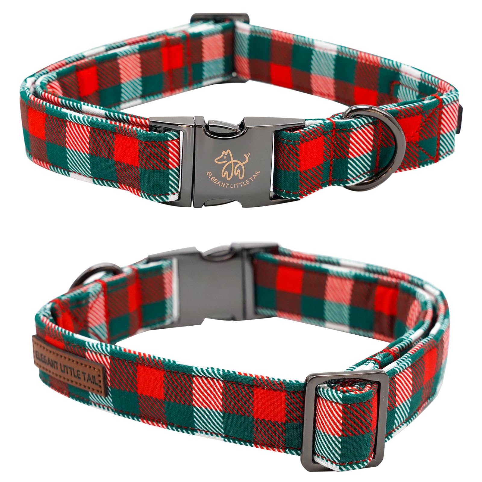 Elegant Little Tail Dog Collar, Christmas Gingerbread Man Print Pink Pet Collar Cute Dog Collars Male Or Female Pet Gift Adjusta