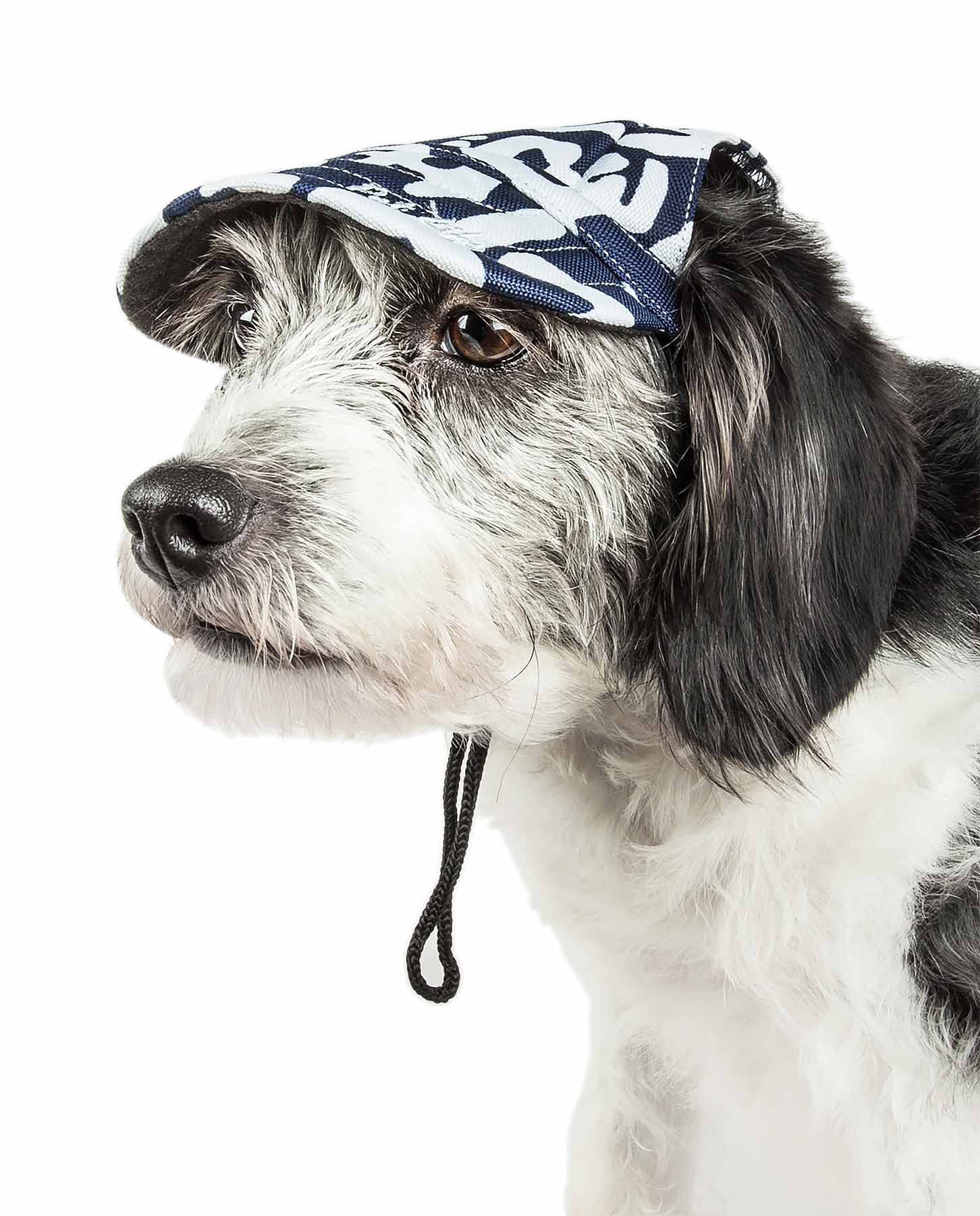 Pet Life ® Graffiti Patterned Dog Hat With Uv Coverage Protection - Provides More Shade Than A Dog Banadana - Features Ear Holes And Adjustable Jaw-Strings For Quick Slip-On Access