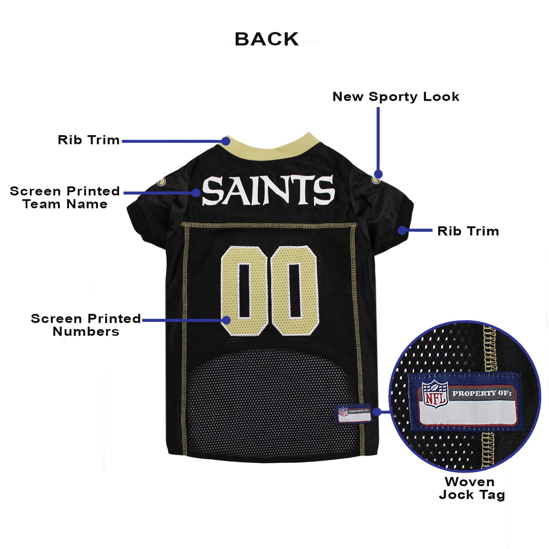 Nfl New Orleans Saints Dog Jersey, Size: X-Large. Best Football Jersey Costume For Dogs & Cats. Licensed Jersey Shirt