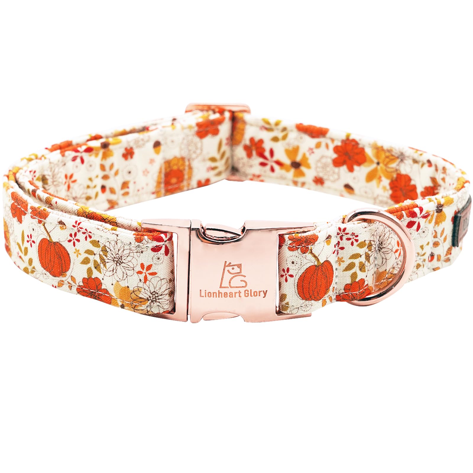 Lionheart Glory Dog Collar Halloween Collar Dog Fall Dog Collars, Adjustable Heavy Duty Dog Collar For X-Small Dogs Pumpkin Coll