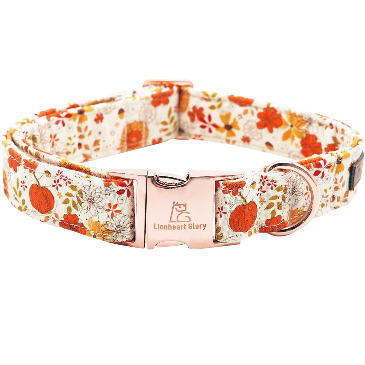 Lionheart Glory Dog Collar Halloween Collar Dog Fall Dog Collars, Adjustable Heavy Duty Dog Collar For Large Dogs Pumpkin Collar