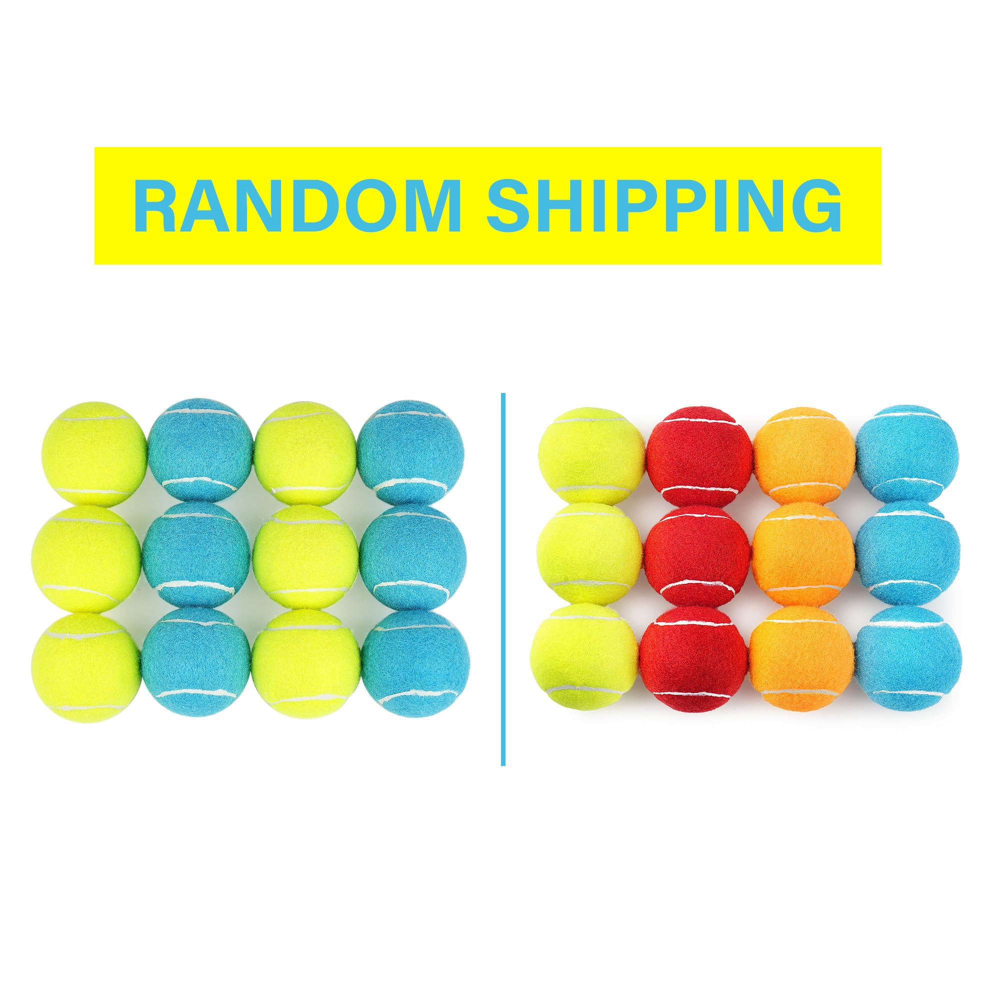 Primepets Tennis Balls For Dogs, 2.5 Inch, 12 Pack, Squeaky Dog Toy, Interactive Pet Fetch Ball For Medium And Large Dogs, Squea