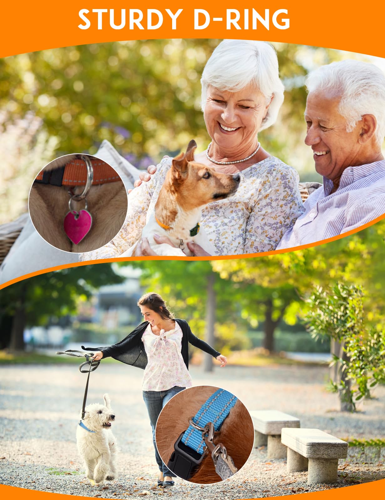 PaiPaitek 3/4 Inch Adjustable Dog Collar, E-Collar Replacement Strap Fit All Brands of Shock Training Collars and Bark Collars -