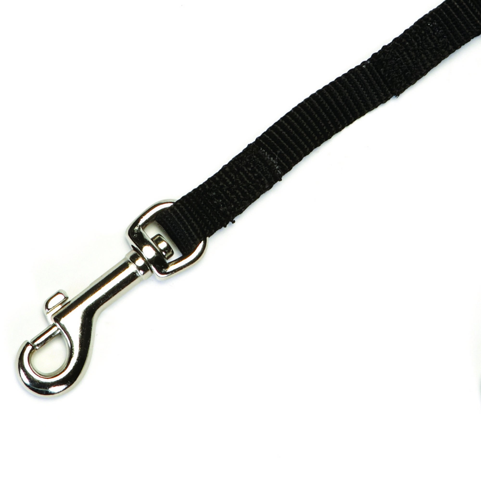 Guardian Gear 12' Nylon 3-Way Medium Dog Coupler With Nickel-Plated Swivel Clip, Black