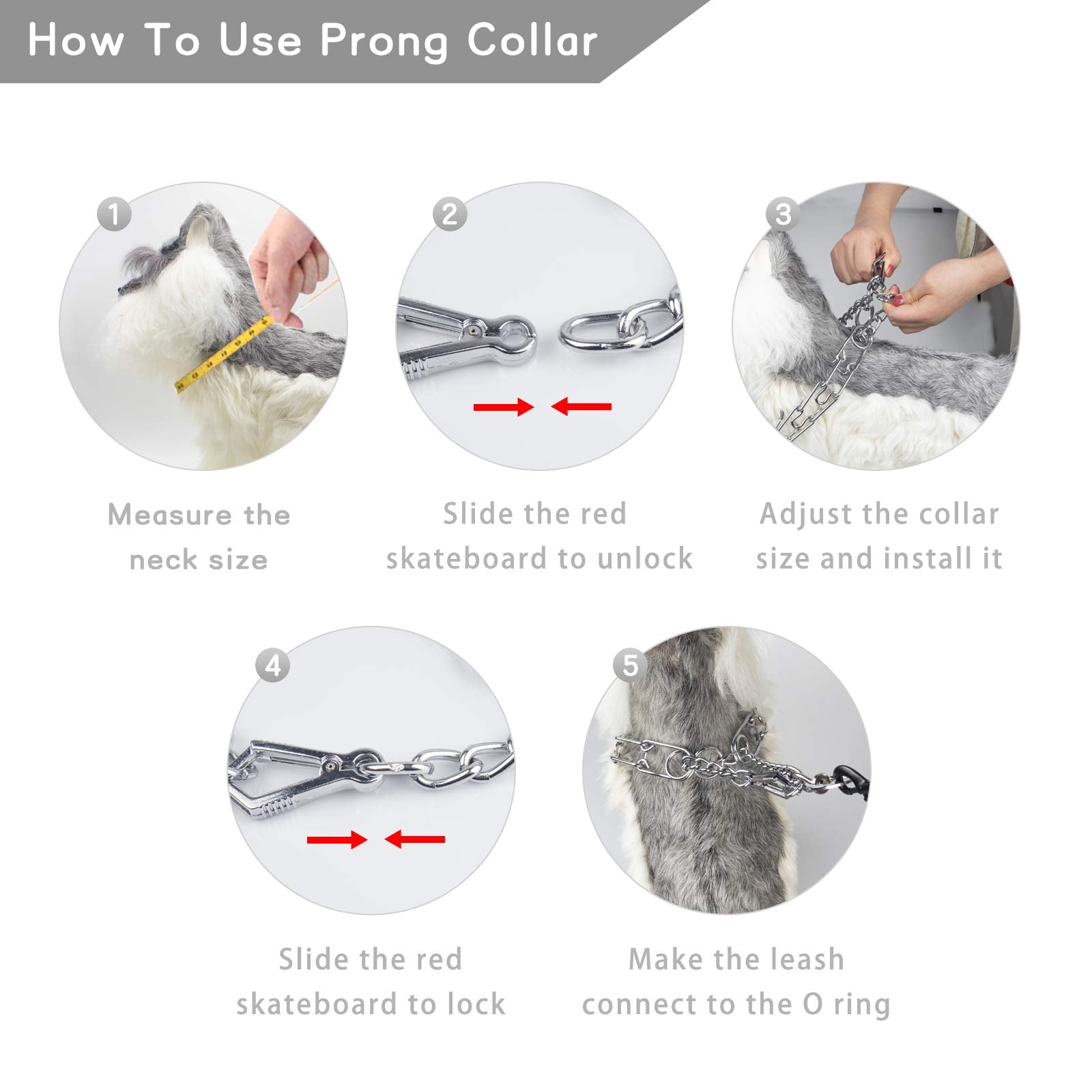 Dog Prong Collar, Ultra-Plus Chrome Plated Training Collar With Quick Release Clip For Dogs, Adjustable Pet Pinch Collar With Silver Plating For Small Medium Large Dogs (Xl)