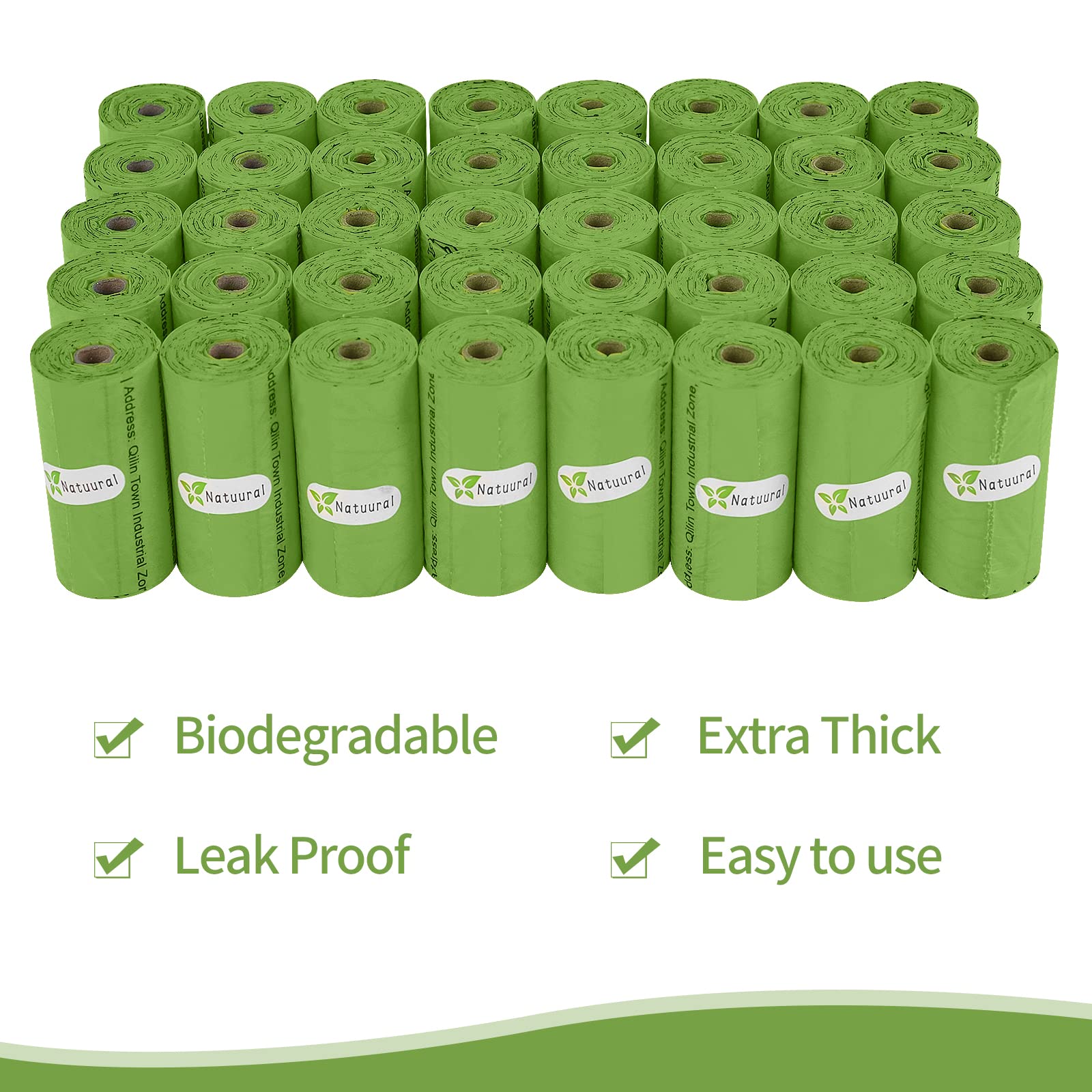 Biodegradable Dog Poop Bags-270Bags 18Rolls, Poop Bags For Dogs Made Of Cornstarch, Certified Astm D6400 By Usa, Unscented, Suitable For Large |Small Dogs (Green)