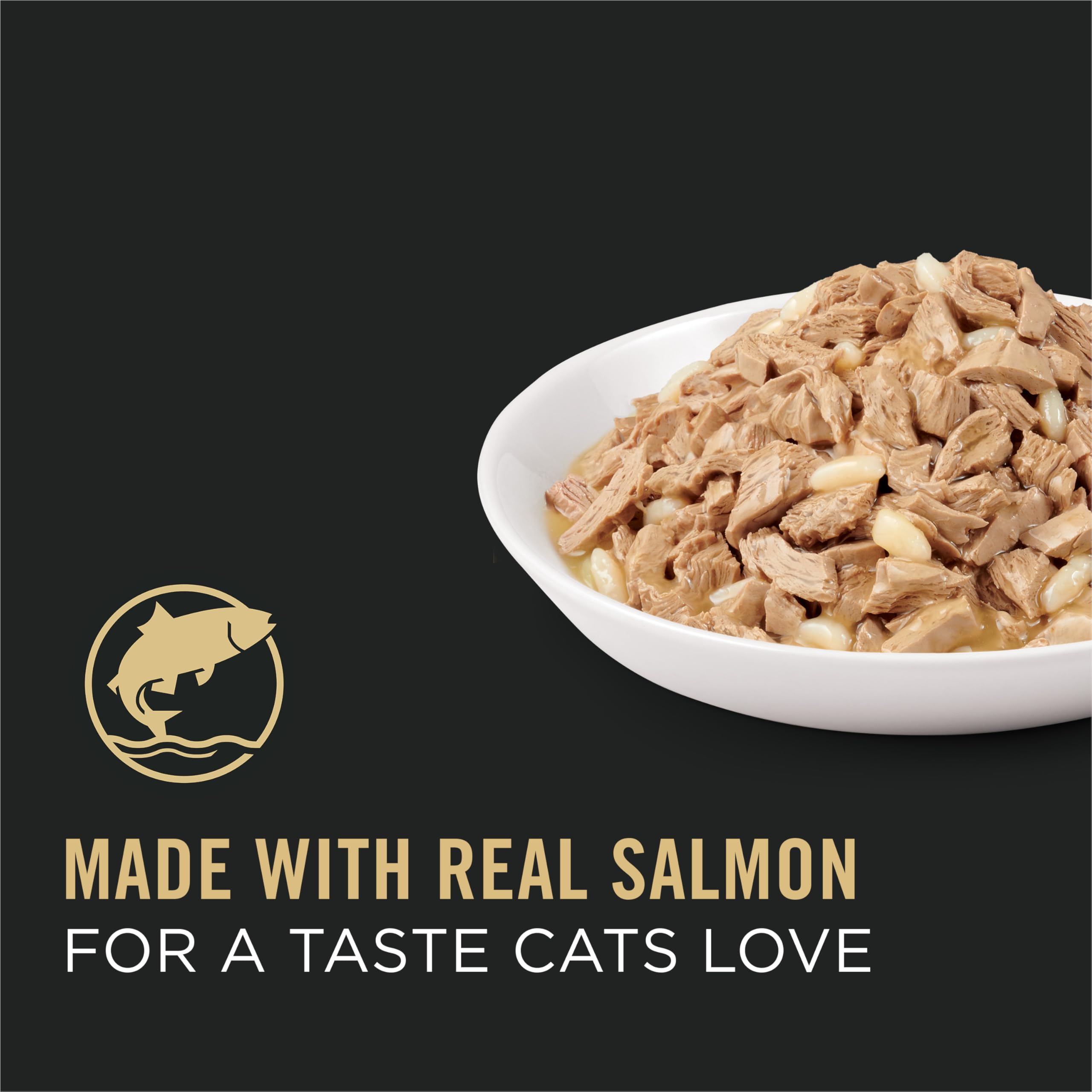 Purina Pro Plan Gravy, Pate, High Protein Wet Cat Food, Complete Essentials Salmon and Rice Entree in Sauce - (Pack of 24) 3 oz.
