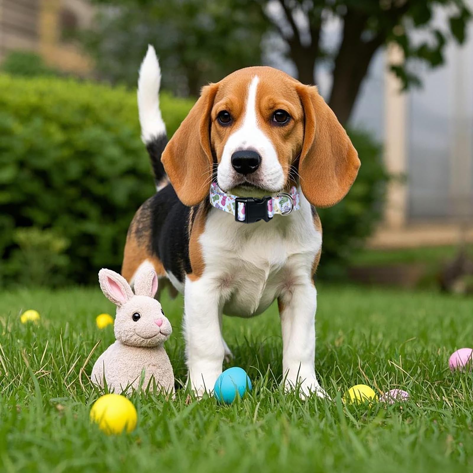 Easter Dog Collar Cat Collars - Peeps Eggs Print Puppy Collar With Buckle - Adjustable Holiday Party Pet Collars For Small Mediu