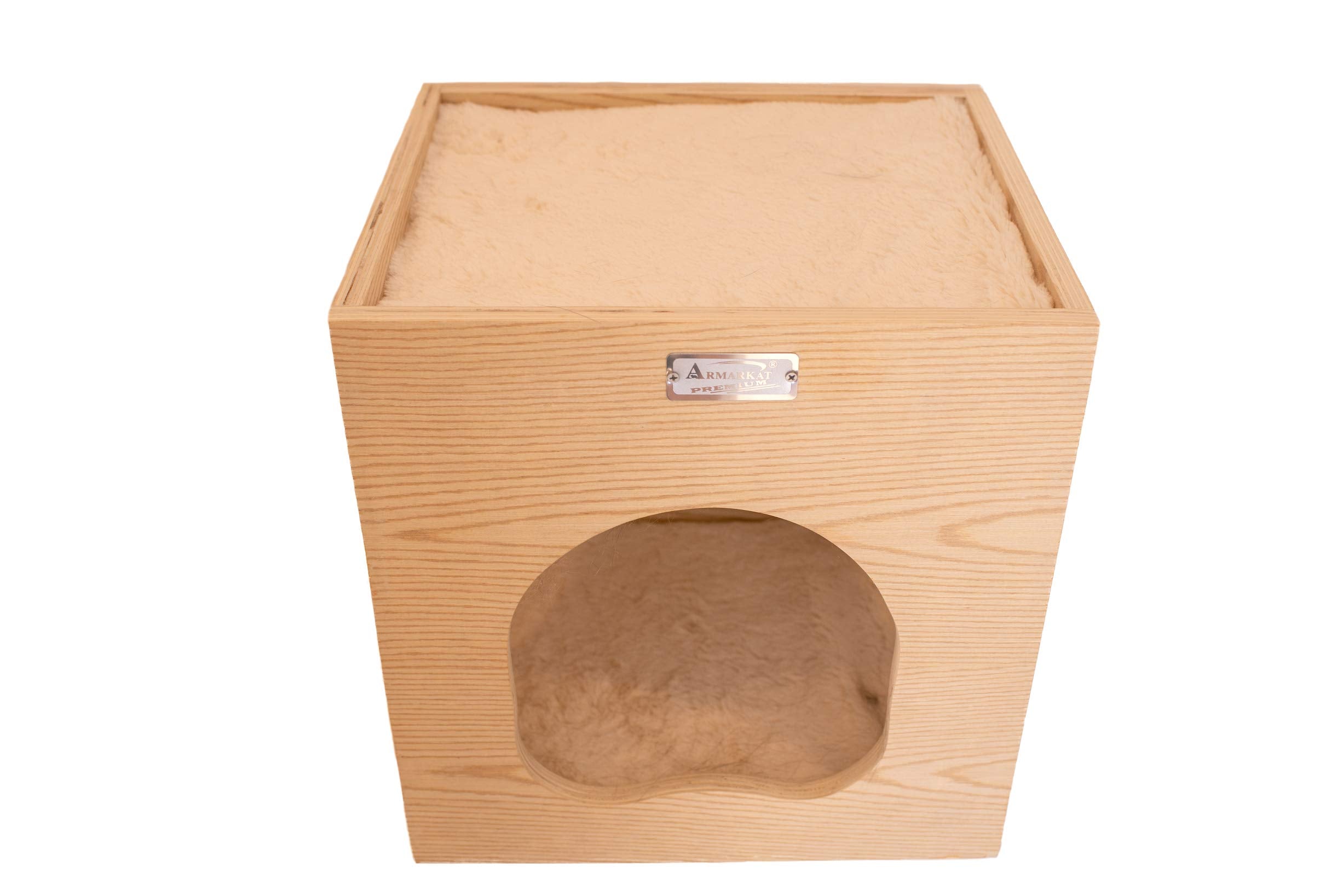 Armarkat Cat Wall Scratch Series: Tree W1907B with Condo, Perch, and Soft Perch, Natural Beige