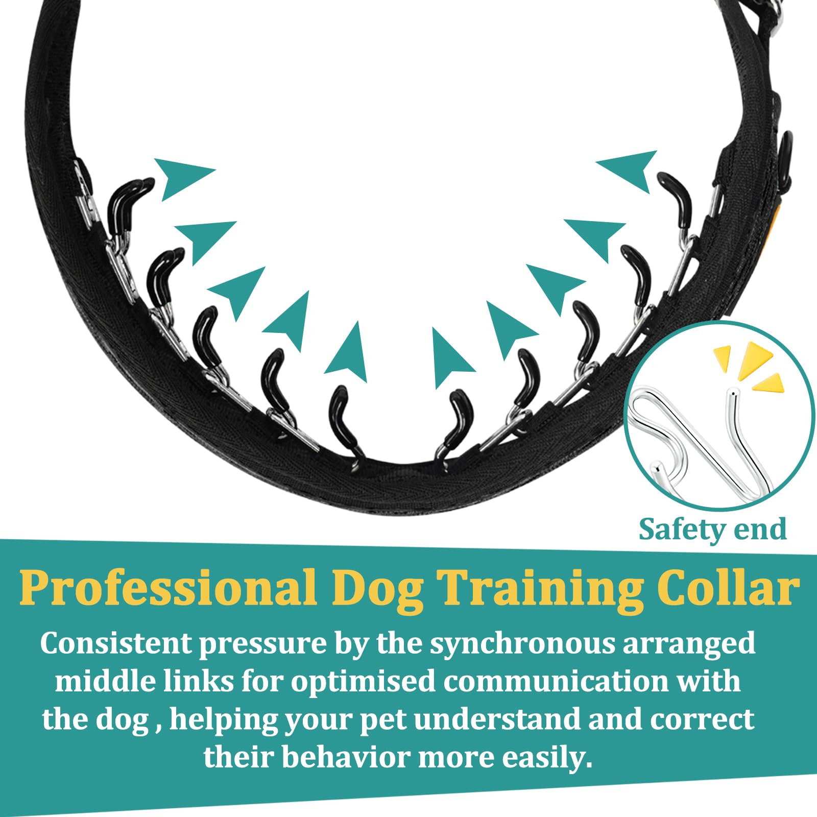Mayerzon Martingale No Pull Collar for Large Medium Dogs Pitbull German Shepherd Rottweilers, Patented Reflective Anti Pull Dog