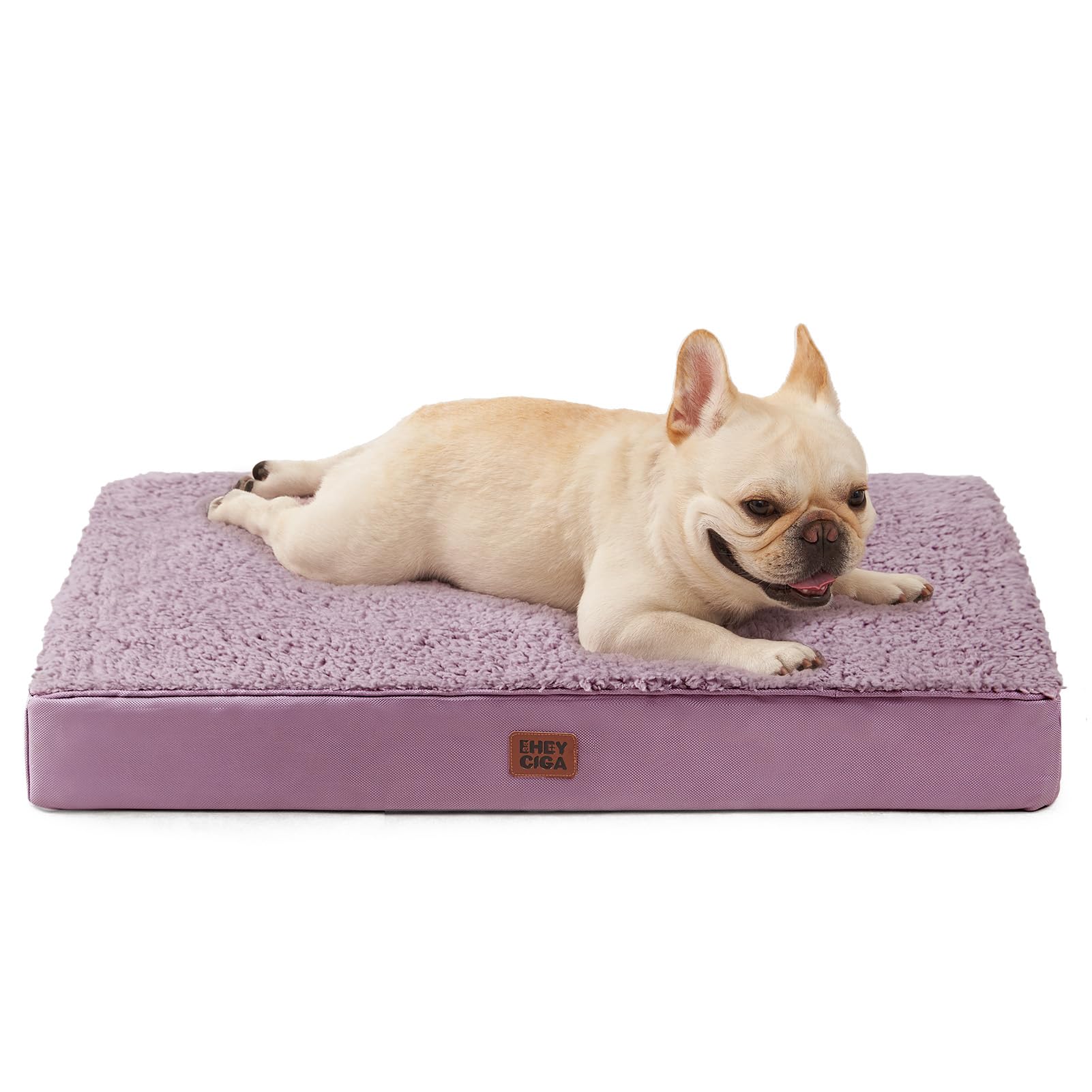 EHEYCIGA Orthopedic Medium Dog Beds for Small Dogs with Removable Washable Cover for Crate, Fog Purple, 30x20