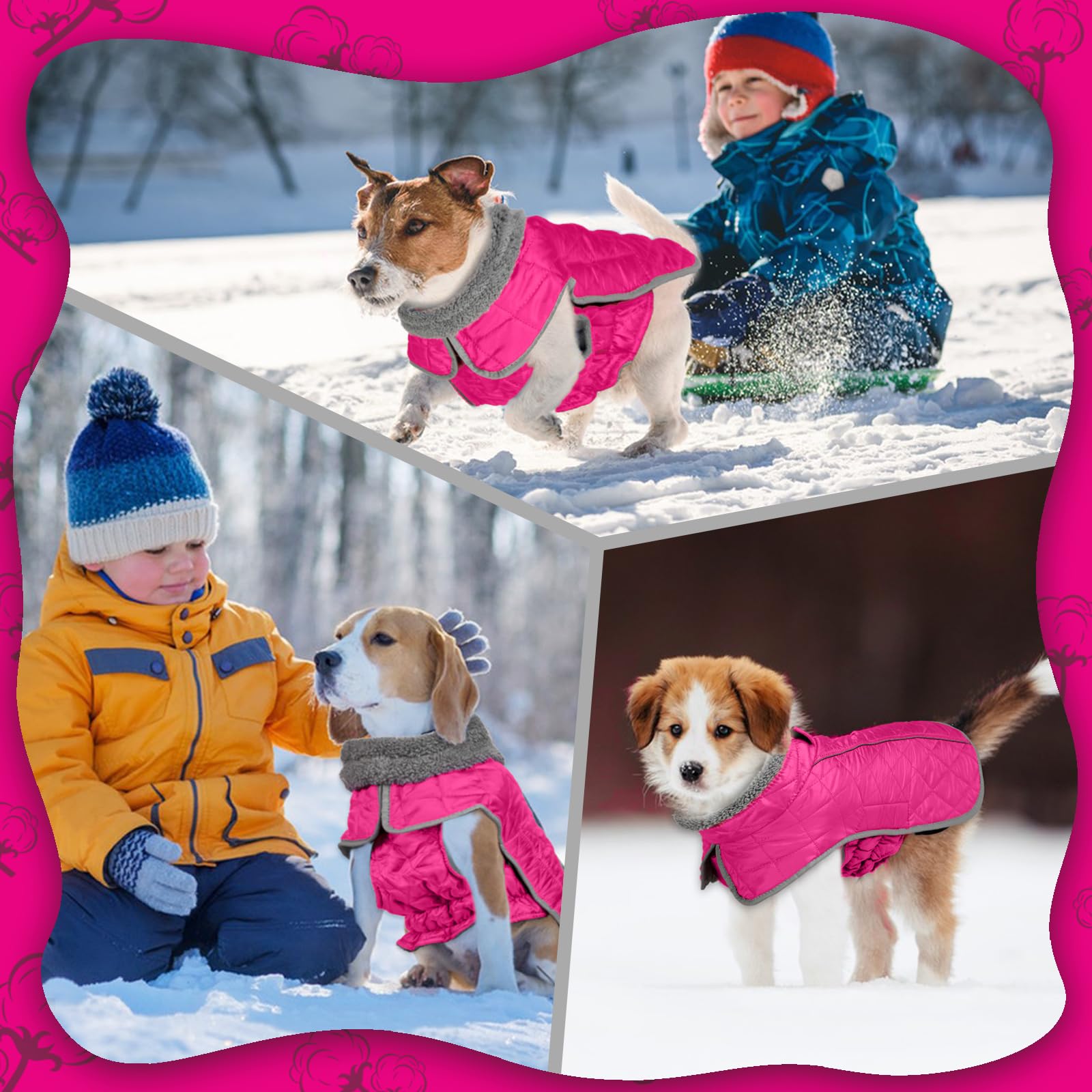 Fragralley Winter Coat, Waterproof & Windproof, Reflective, Fleece Jacket For Dogs: Small - Large
