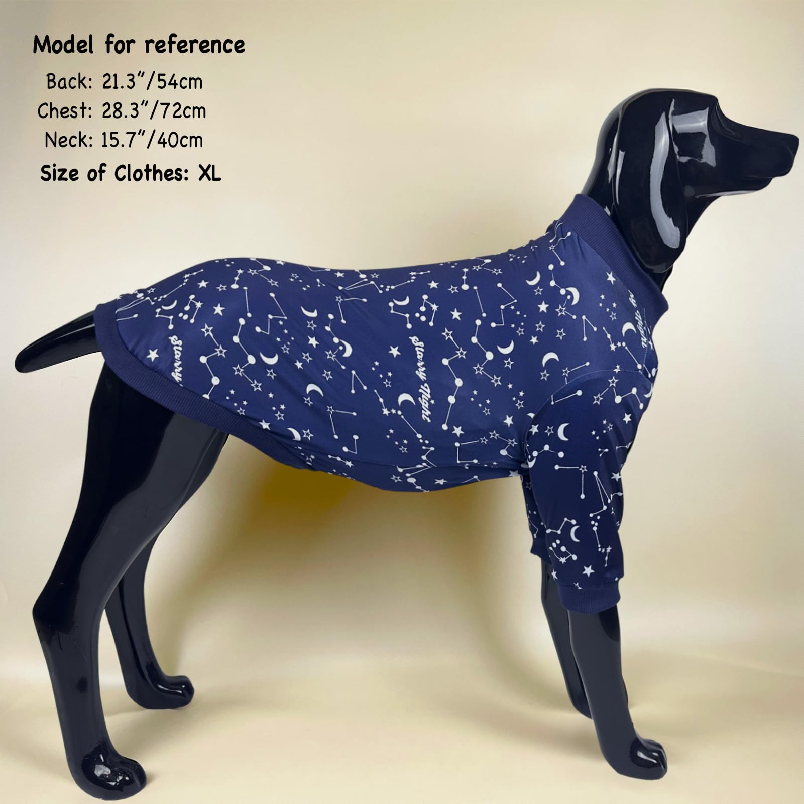 D.E.E Large Dog Shirts Unicorn Galaxy Pattern Printed Dog Shirts For Large Dogs Big Dog Clothes Dog Tank Top Stretchy (Galaxydar