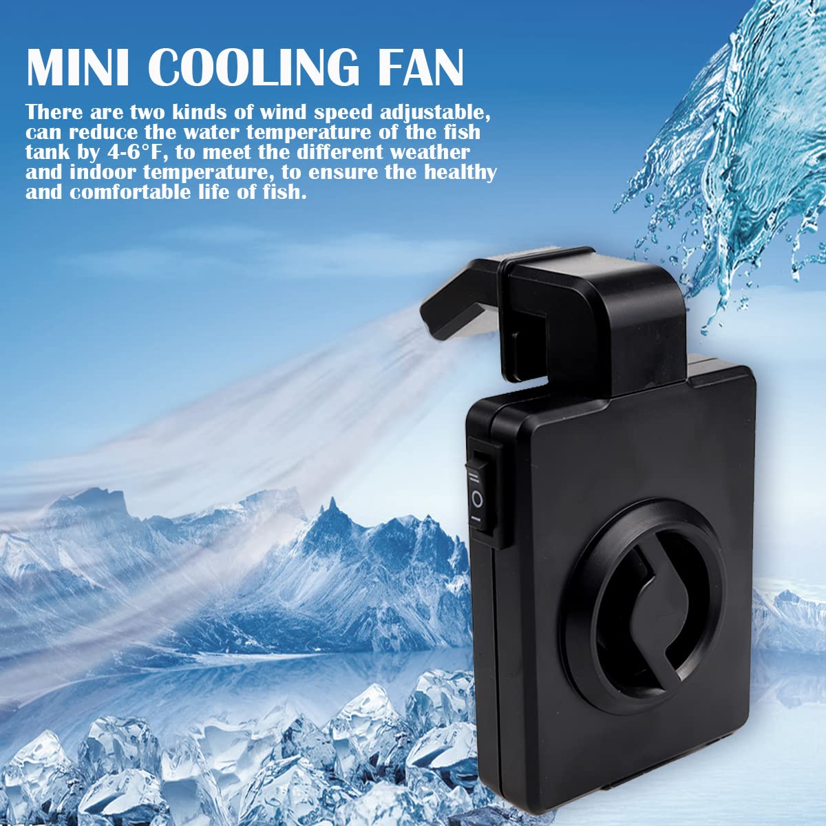 Yolufer Mini Aquarium Cooler Aquarium Power Saving Cooling Fan Silent Cooling Fan Fish Tank Cooling Fan For Mini Fish Tank (Us P