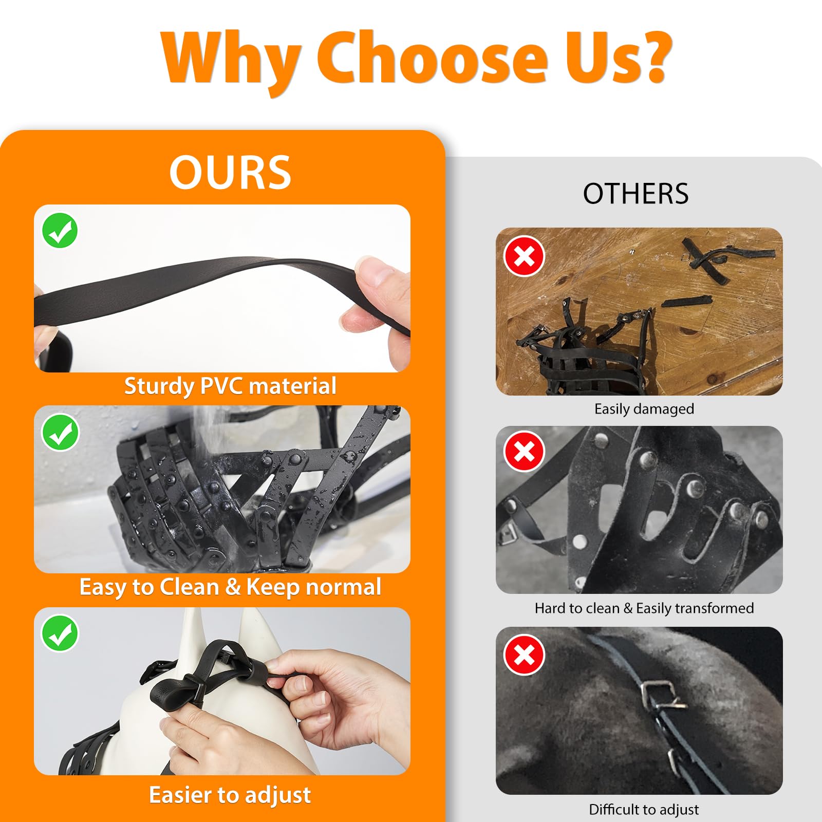 Mayerzon Pitbull Muzzle For Large Medium Sized Dogs To Prevent Biting Scavenging, Basket Muzzle For Rottweiler Staffordshire Ter