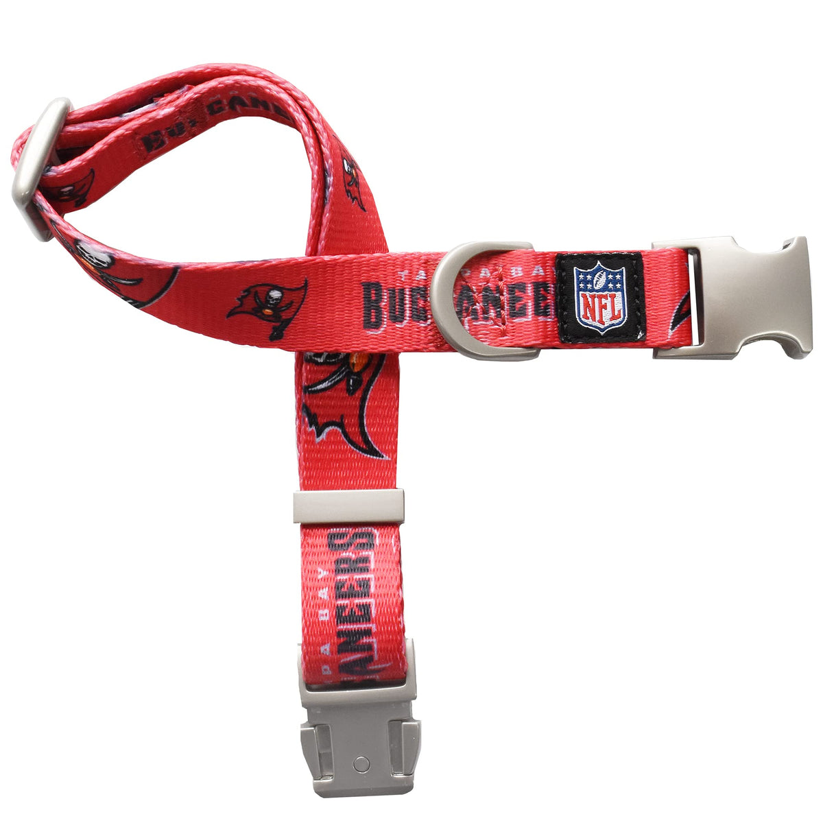 Littlearth Unisex-Adult Nfl Tampa Bay Buccaneers Premium Pet Collar, Team Color, Medium