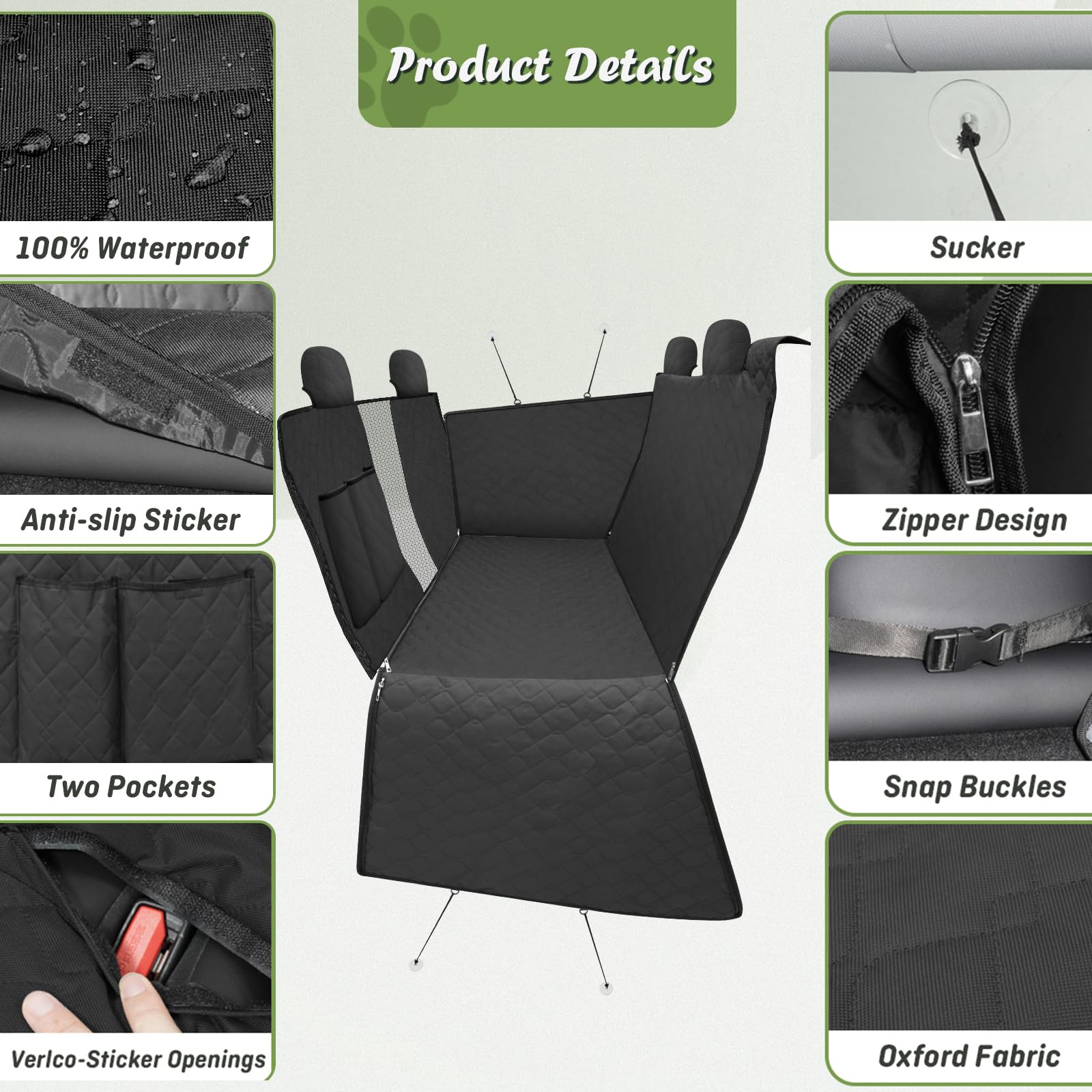 Shademax Custom Fit For Nissan Rouge Rear Seat Pet Cover Extender 2025 2024-2021 Accessories Car Dog Seat Cover For Back Seat Pe