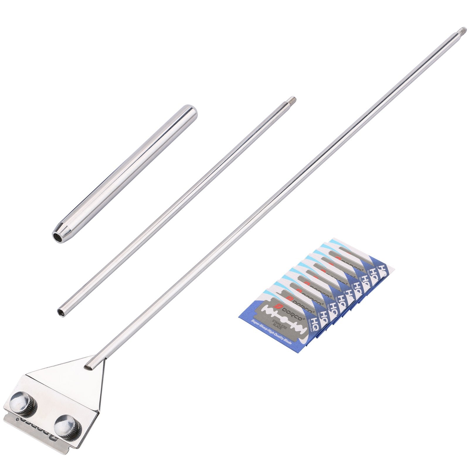 Katfort Aquariums Glass Scraper, 25.6Inch/65Cm Fish Tank Algae Scraper, Aquarium Scraper For Glass Tanks, Stainless Steel Cleani