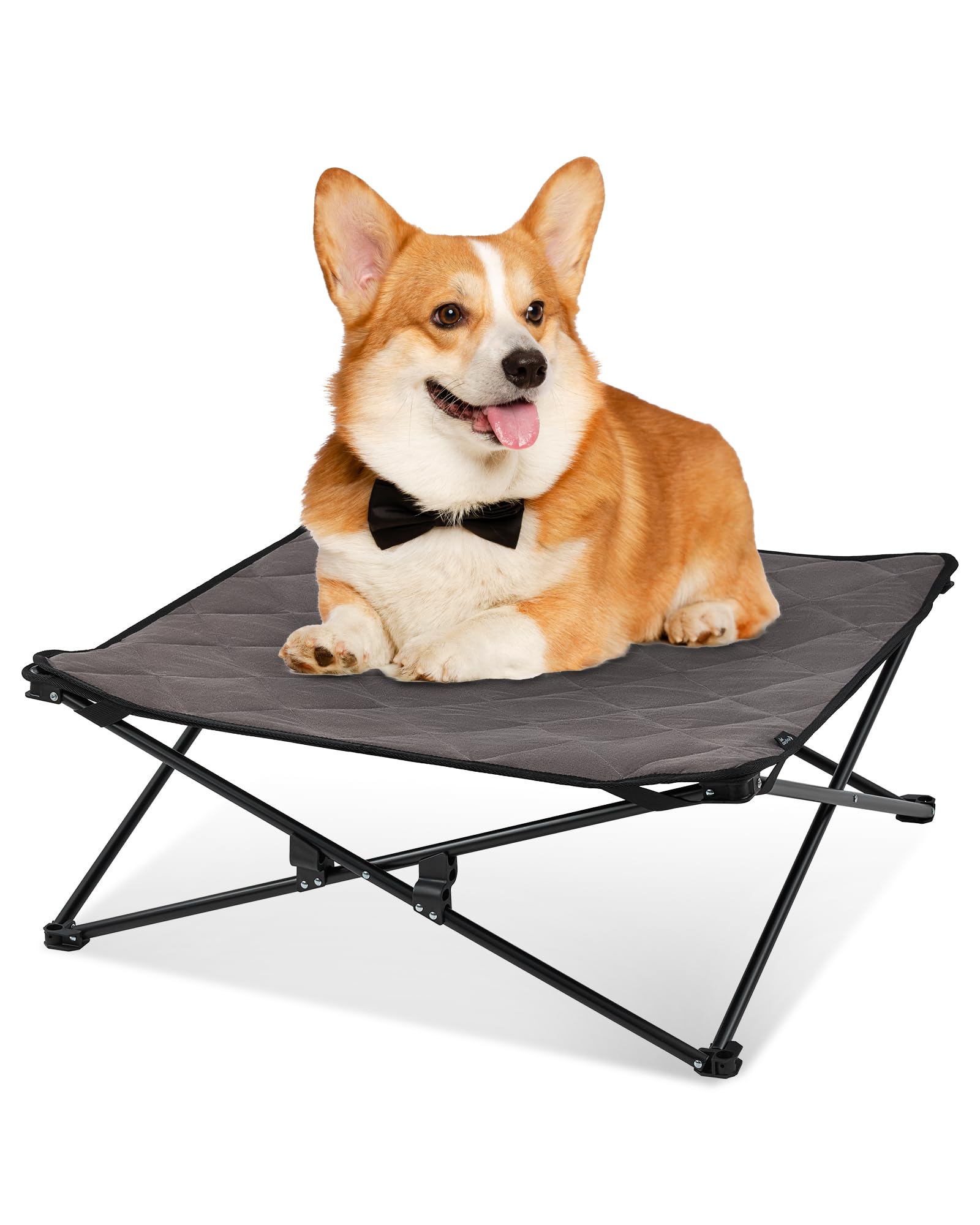 Kingcamp Elevated Dog Bed For Medium Dogs, Outdoor Raised Cooling Pet Cot Bed With Washable Breathable Mesh & No-Slip Feet Perfe