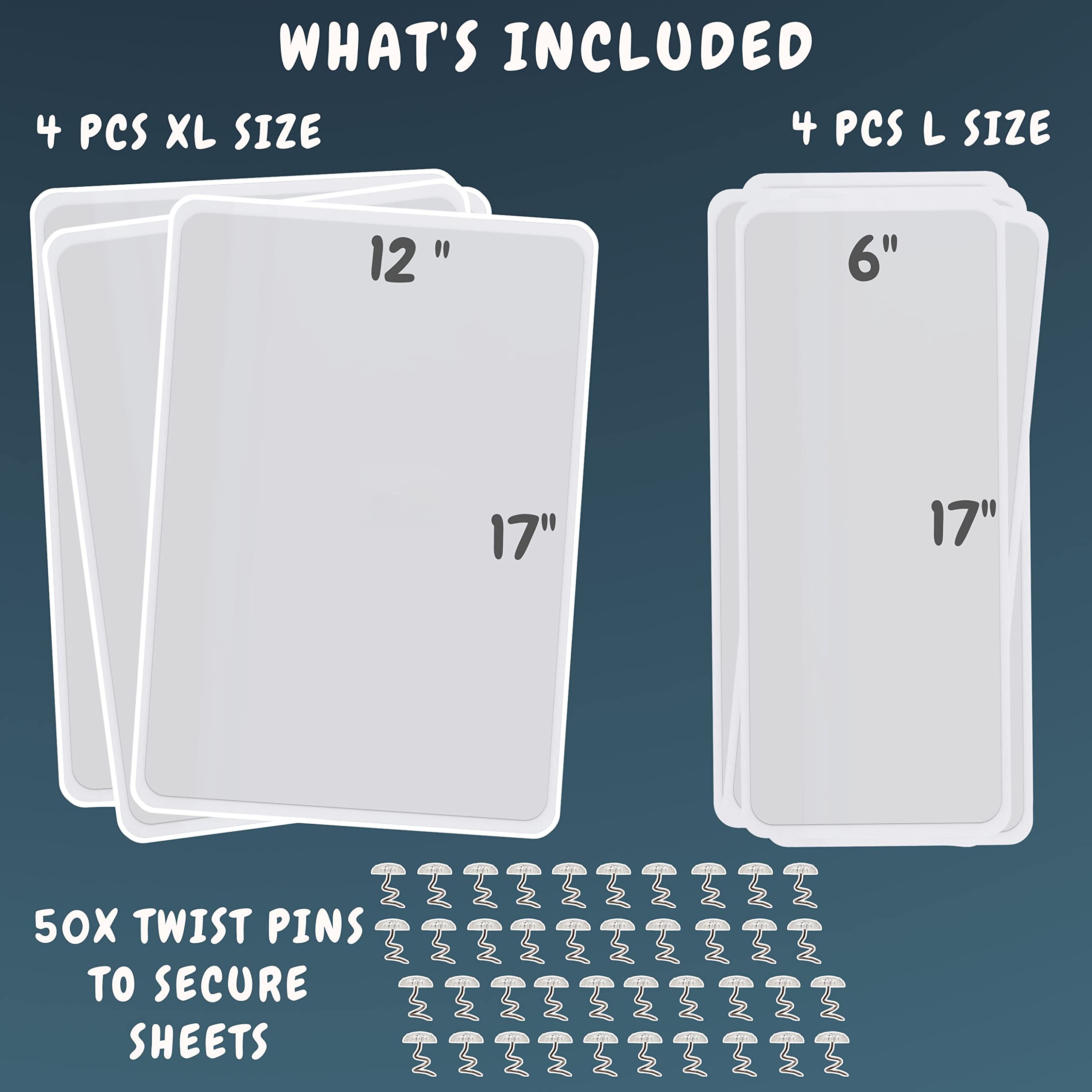 Fixzilla Anti Cat Scratch Furniture Protector, 8-Pack Couch Protector From Cat Claws – Heavy-Duty, Easy-To-Apply Scratching Deterrent And Shield For Sofa Corners, Walls, And Doors- With 50 Twist Pins