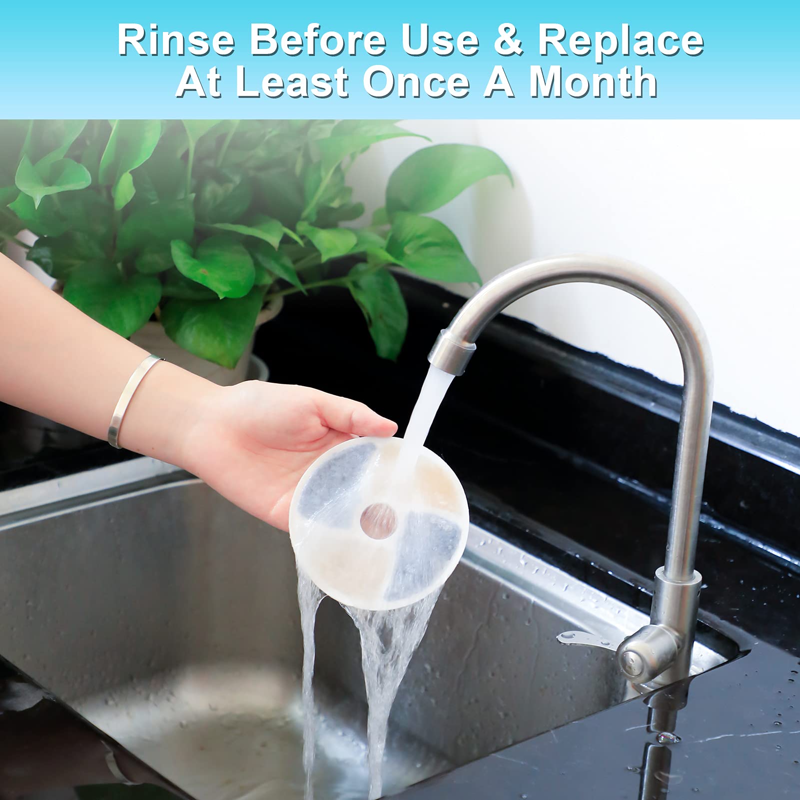 Biubiucat Cat Water Fountain Filters - 4Pcs Activated Professional Removable Circle Reusable Fountain Carbon Filter Drink Fountain Filter