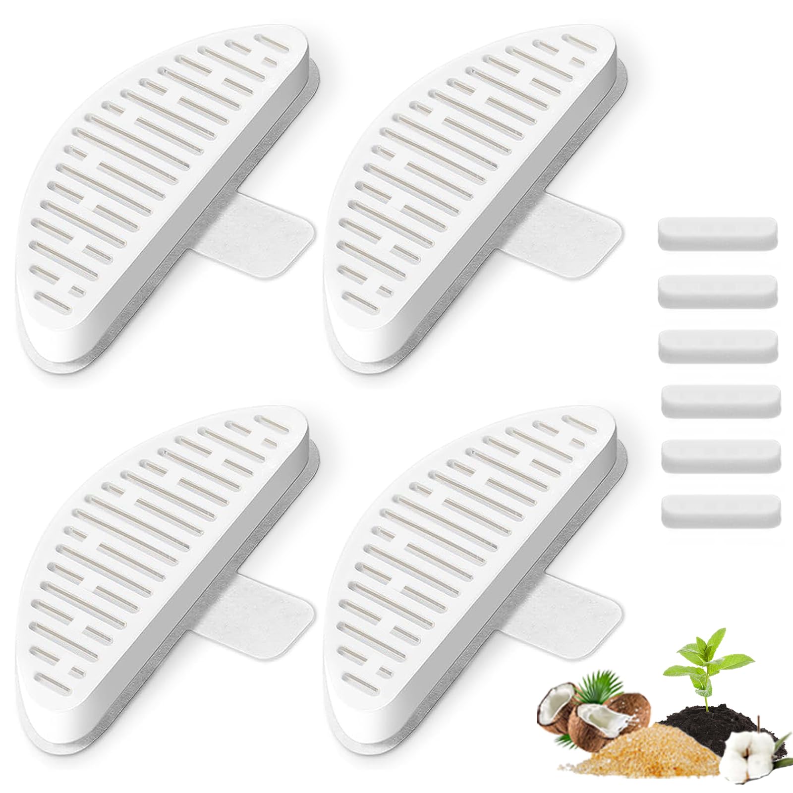 4 Pack Cat Water Fountain Filter & 6 Pack Replacement Fliter Sponges Compatible With Uahpet Water Fountain 67Oz/2L Automatic Pet