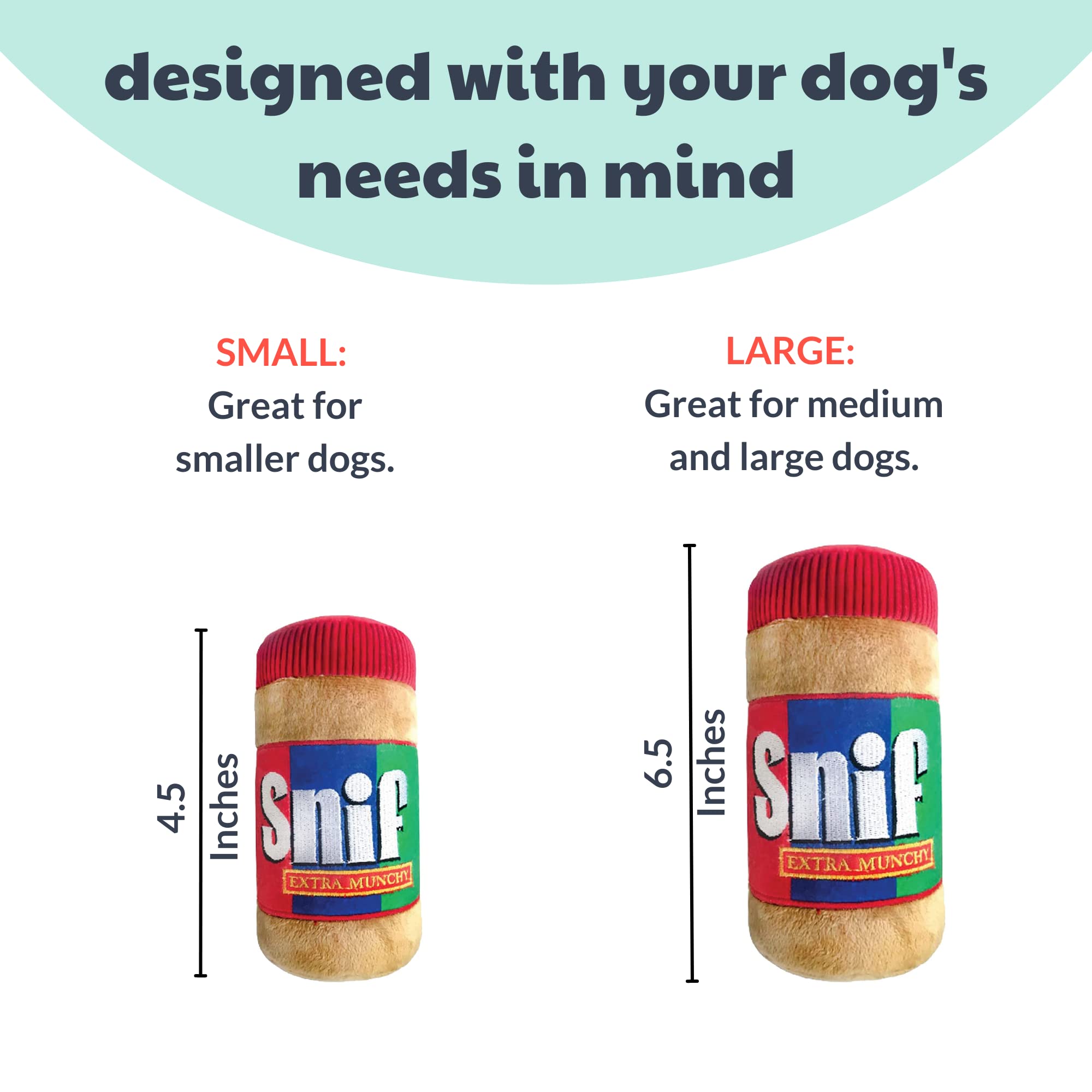 Huxley & Kent For Dogs | Snif (Small) | Funny Dog Toy | Dog Toy With Squeaker | Dog Gift | Fun, Durable, And Safe | Squeaky Dog Toy