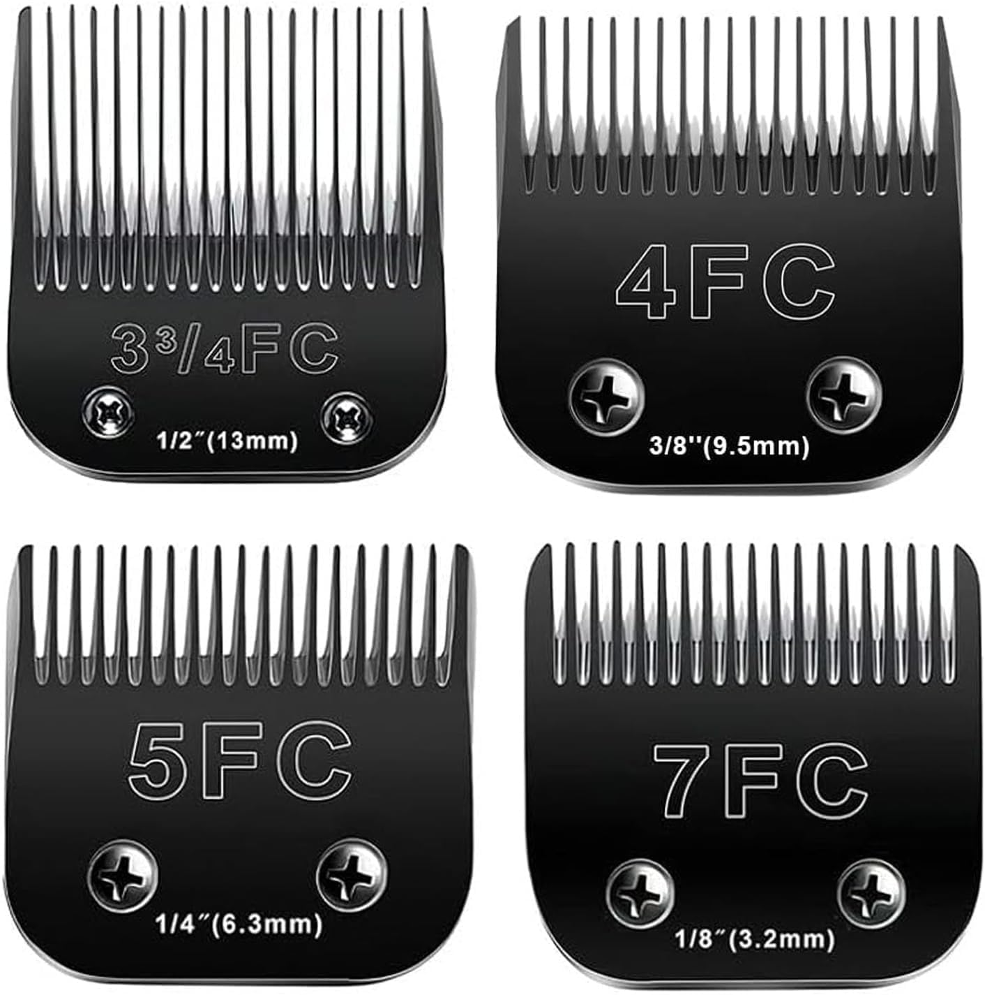4PCS Dog Grooming Replacement Blades Compatible with Andis/Oster A5/Wahl KM-10 Series Dog Clippers,Detachable Clipper Replacemen