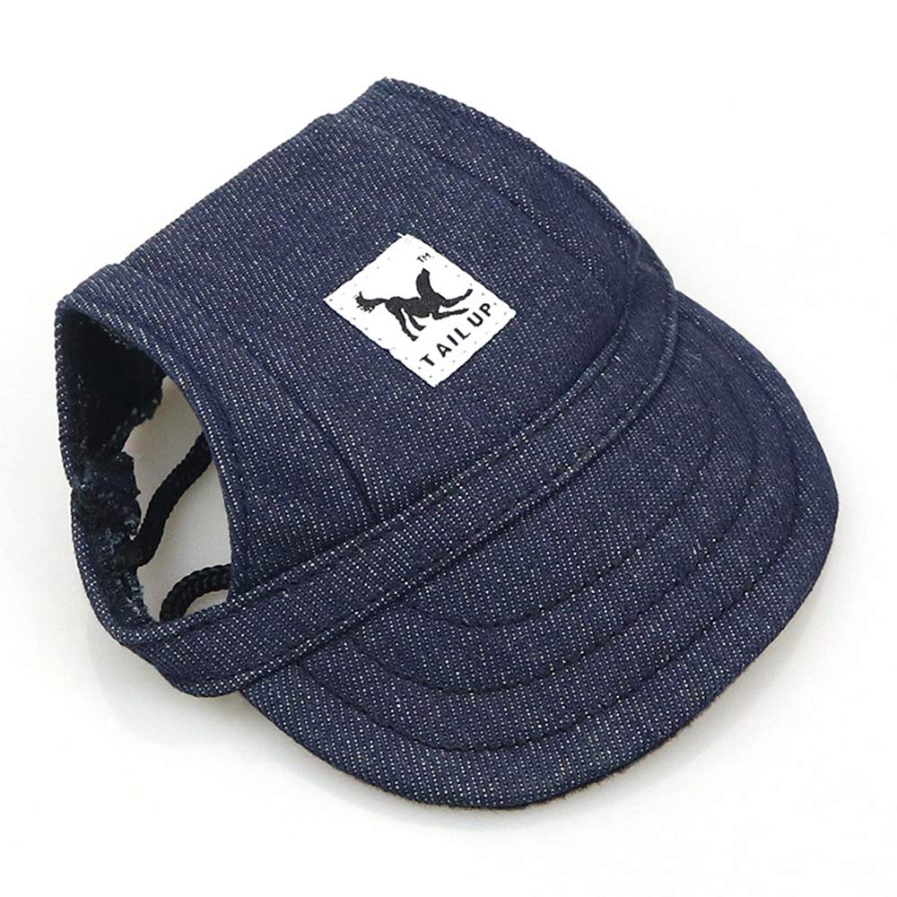 Leconpet Baseball Caps Hats with Neck Strap Adjustable Comfortable Ear Holes for Small Medium and Large Dogs in Outdoor Sun Prot