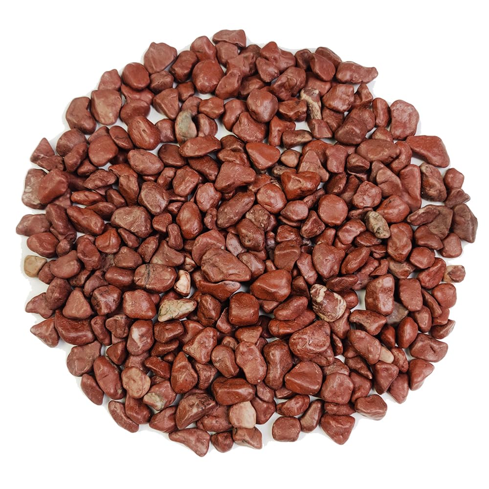 HappyFiller Small Red River Rocks Decorative Pebbles Natural Aquarium Gravel Stones for Fish Turtle Tank,Soil Cover,Indoor Outdo