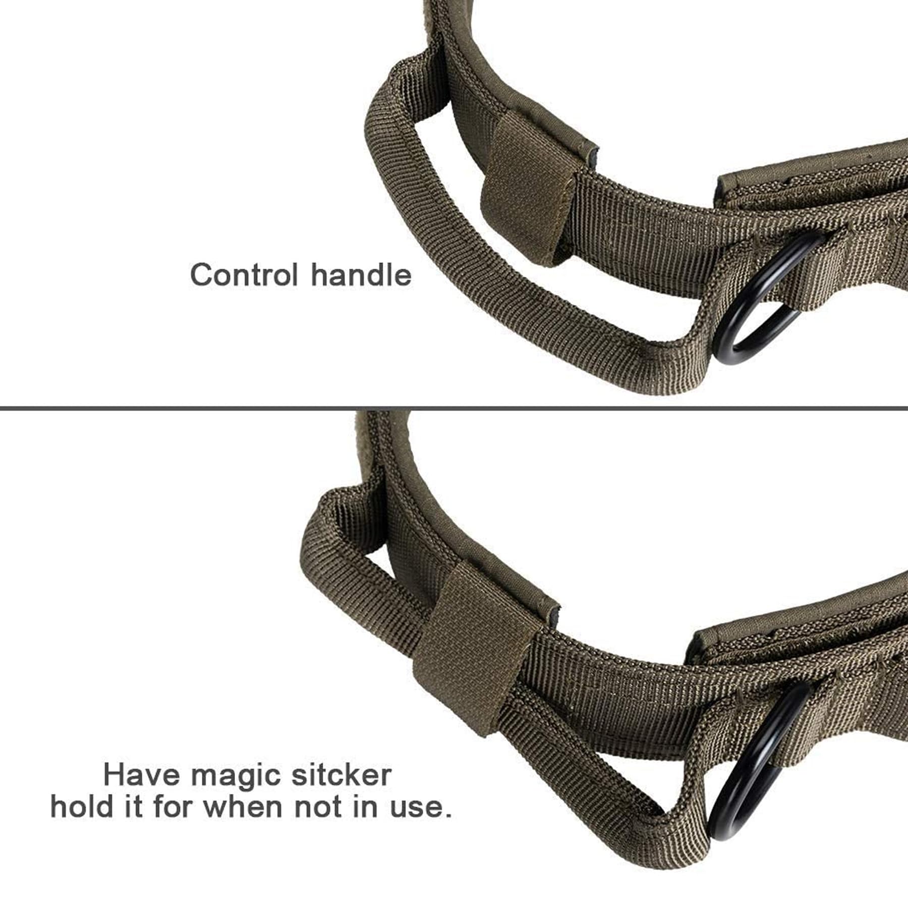 EXCELLENT ELITE SPANKER Tactical Dog Collar Nylon Adjustable Training Collar Military Dog Collar Heavy Duty Metal Buckle with Co