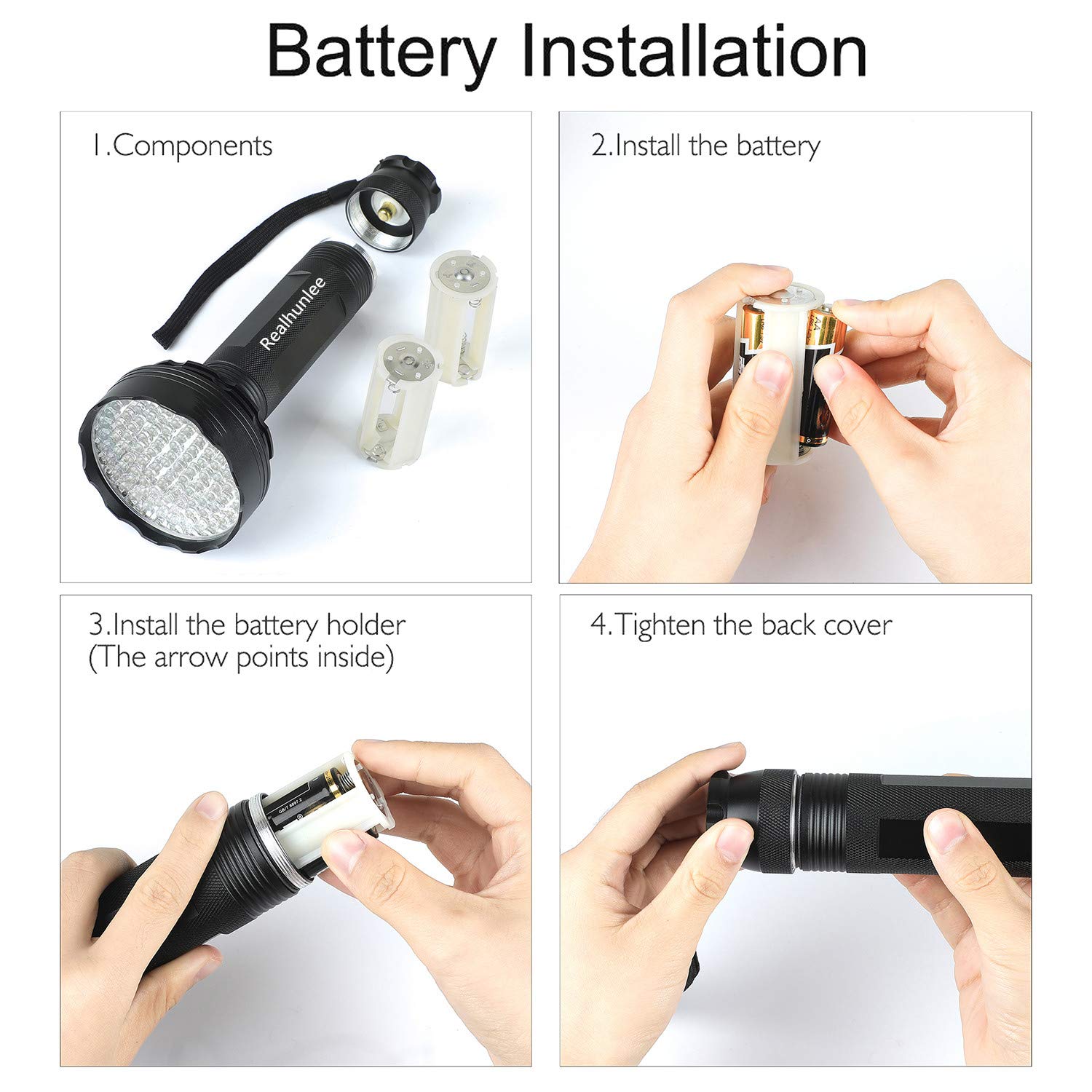 UV Flashlight Black Light, 100 LED Blacklight Flashlite Pet Urine Detector for Dry Dog/Cat Urine Stains Detection, Bed Bug, Scor