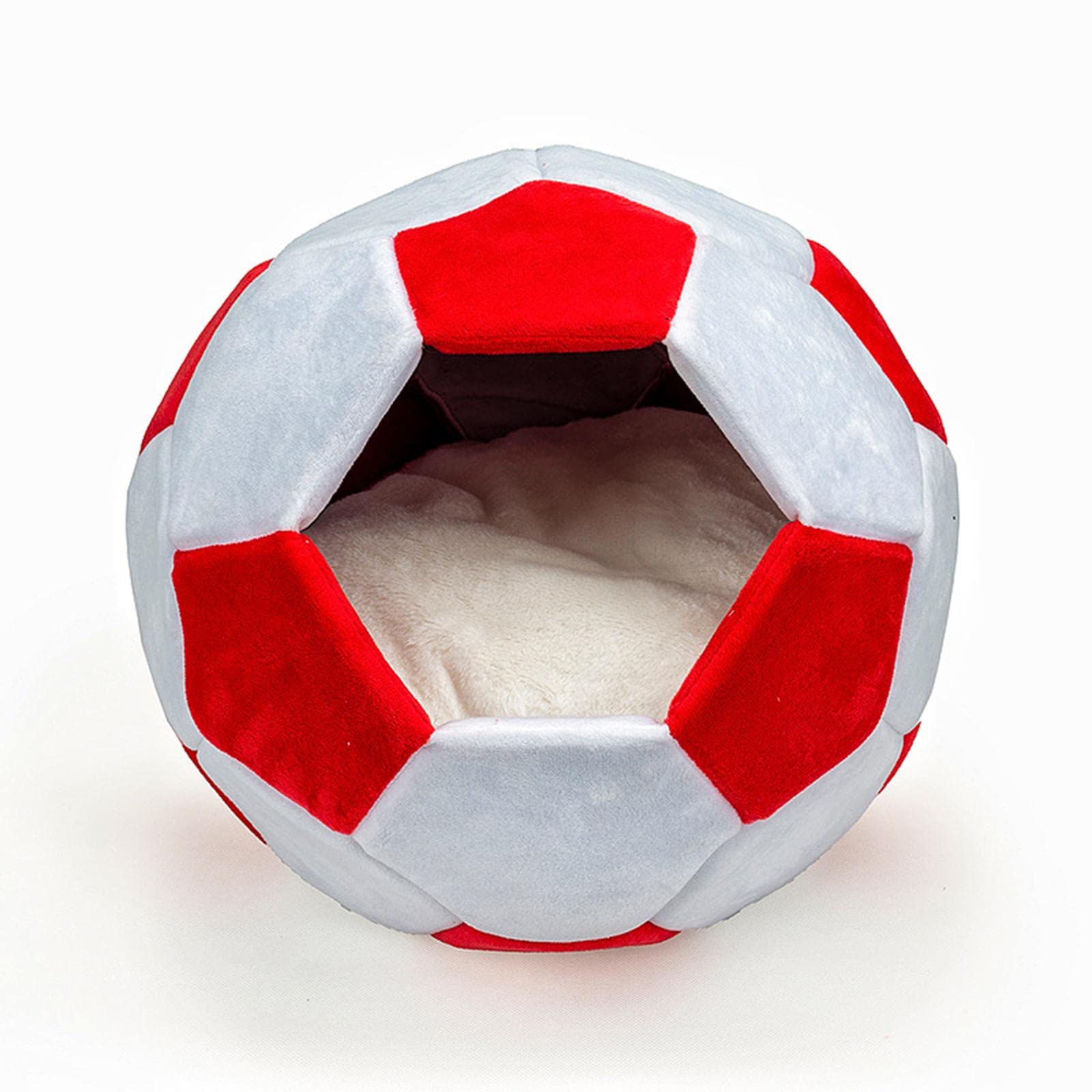 APIRILY Pet Bed Football Shaped Warms Pet House for Outdoor Indoor Supplies Red Large | Pet Supplies | Cat Supplies | Beds