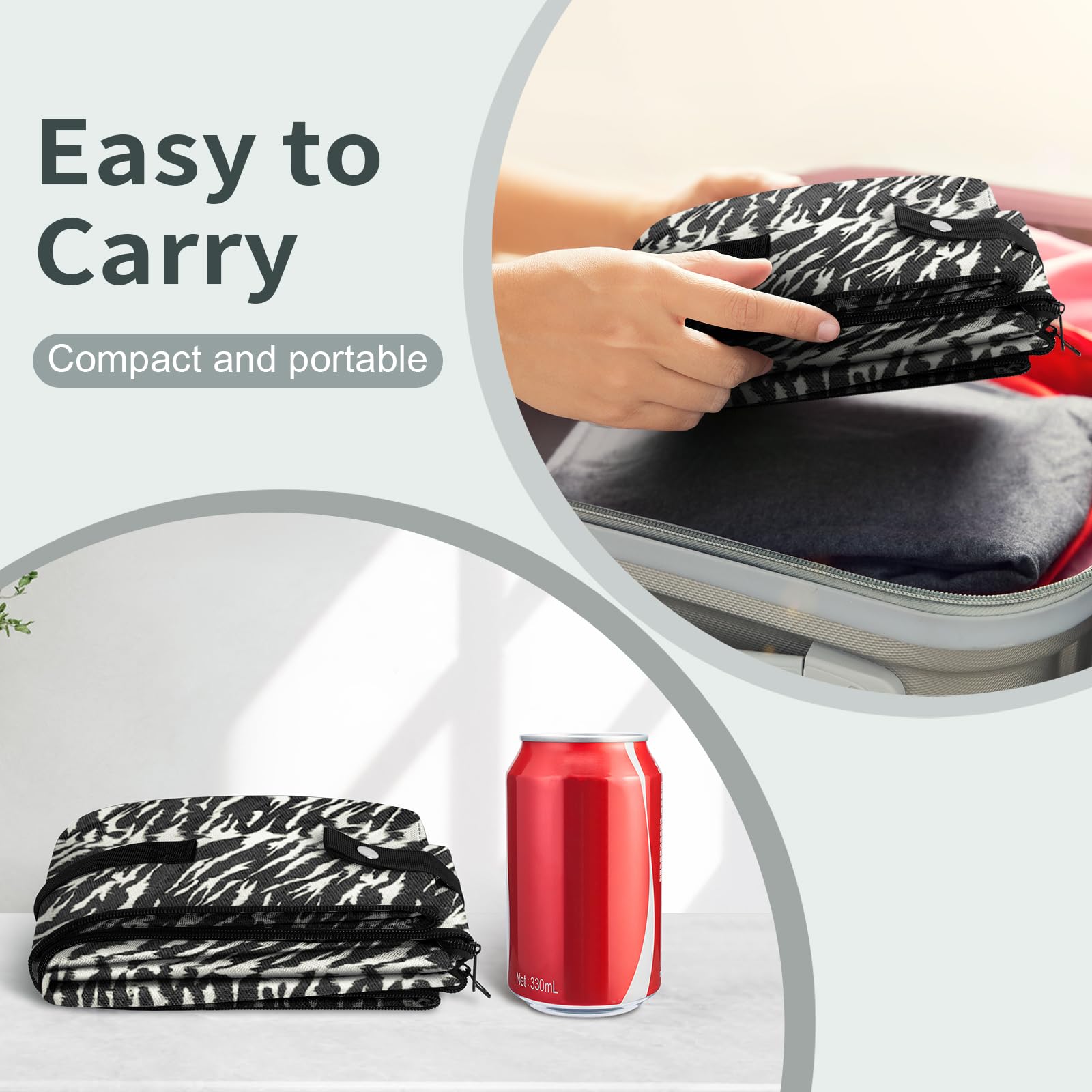 Lioopet Travel Cat Litter Box Portable Foldable 16X12X4.3In Camo For Hotels & Road Trips