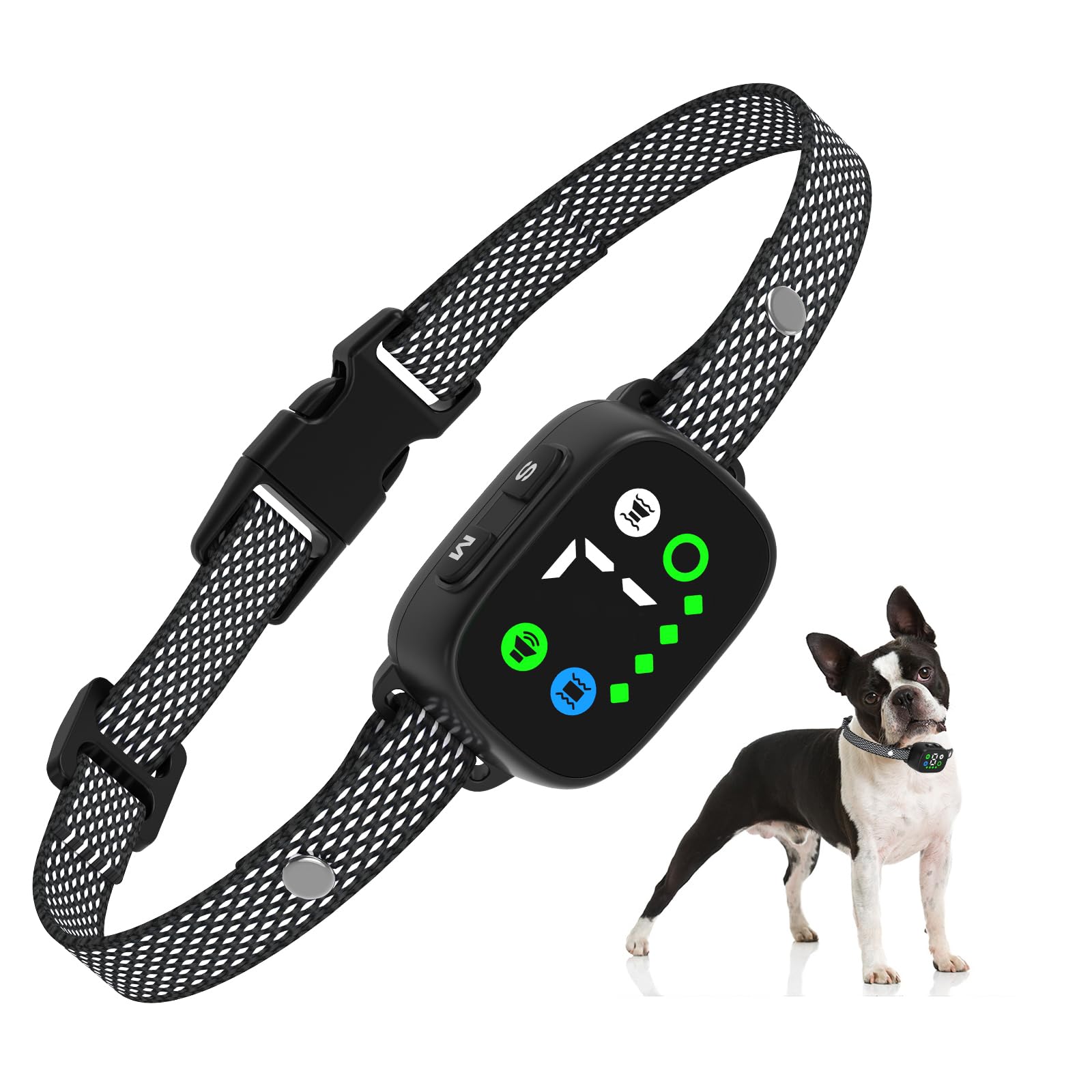 Small Dog Bark Collar, Rechargeable Anti Barking Training Collar for Small Dogs 5-15lbs Dog Training No Shock Anti Bark Collar E